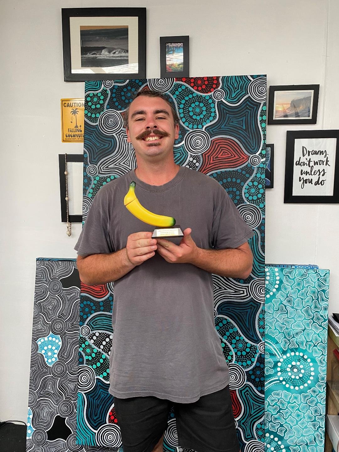 Indigenous Artist Zachary Bennet Brook winning a health award