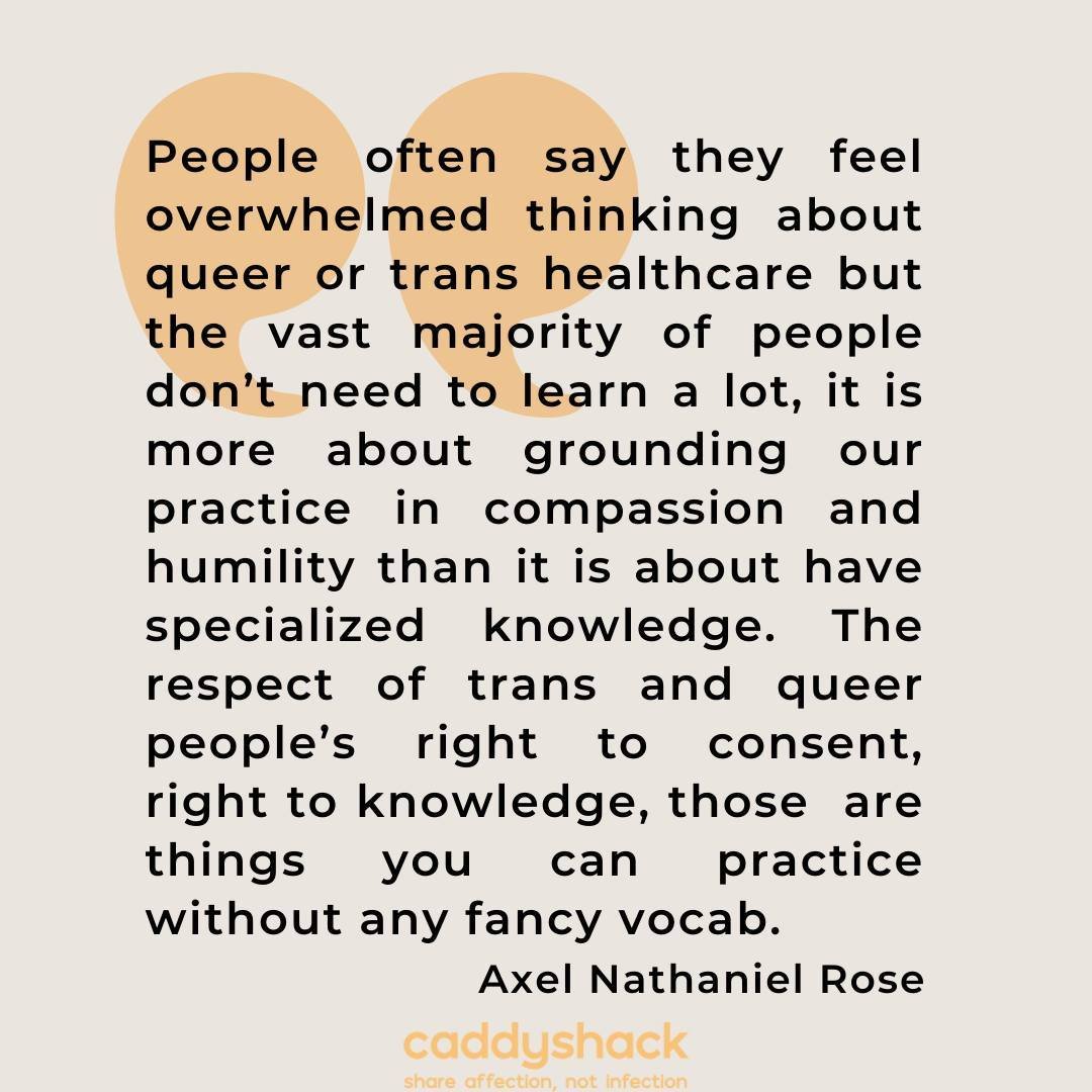 We love this @axelnathanielrose quote from our chat 𝙾𝚗 𝚃𝚑𝚎 𝙲𝚘𝚞𝚌𝚑. 🌈🎧Watch the full visual podcast recording on our YouTube channel #linkinbio
.
.
.
.
.
.
.
.
.
.
#caddyshackproject #shareaffectionnotinfection #sexualhealth #safesex #healt