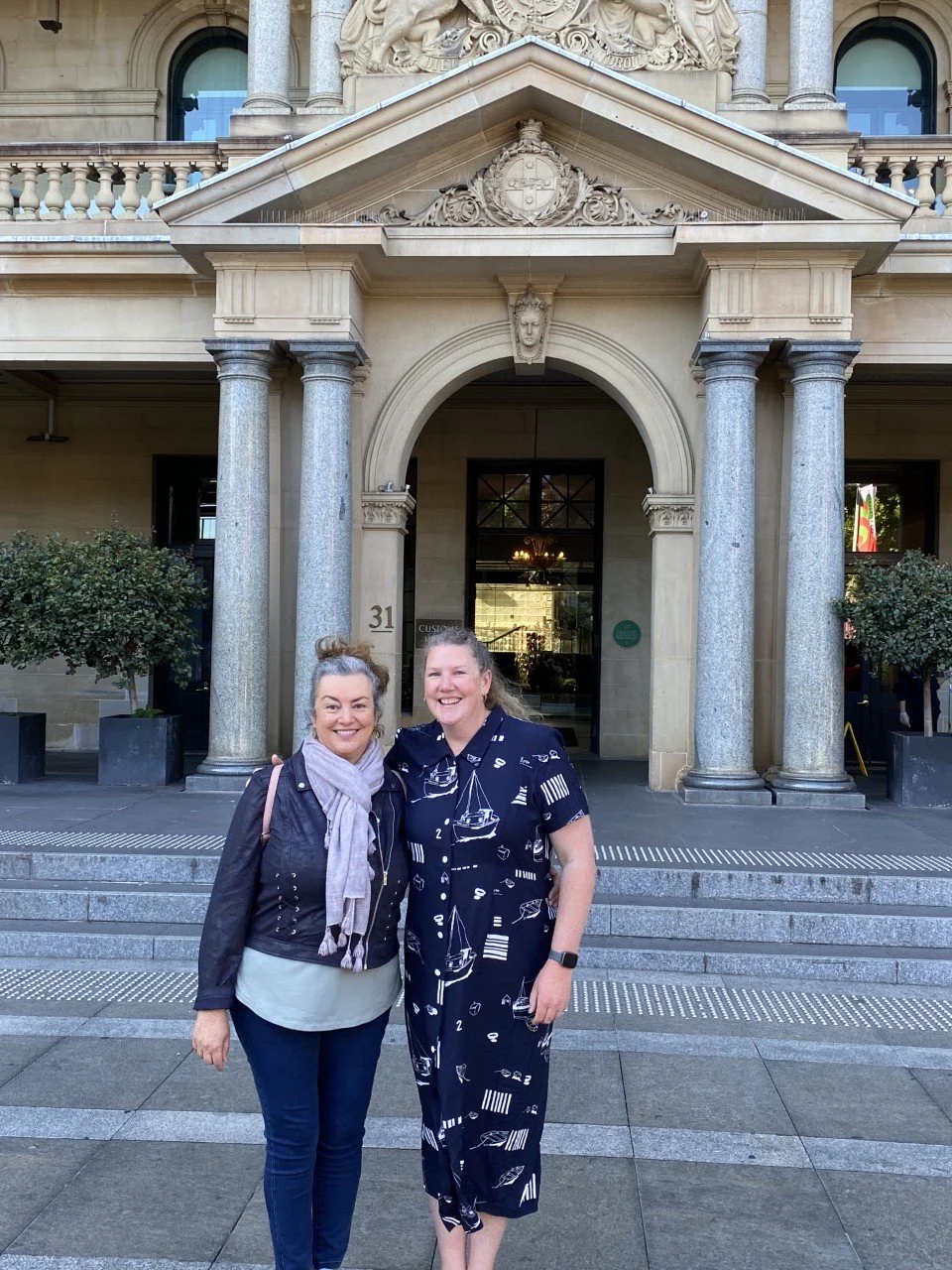 Naomi and Jen customs house.jpg