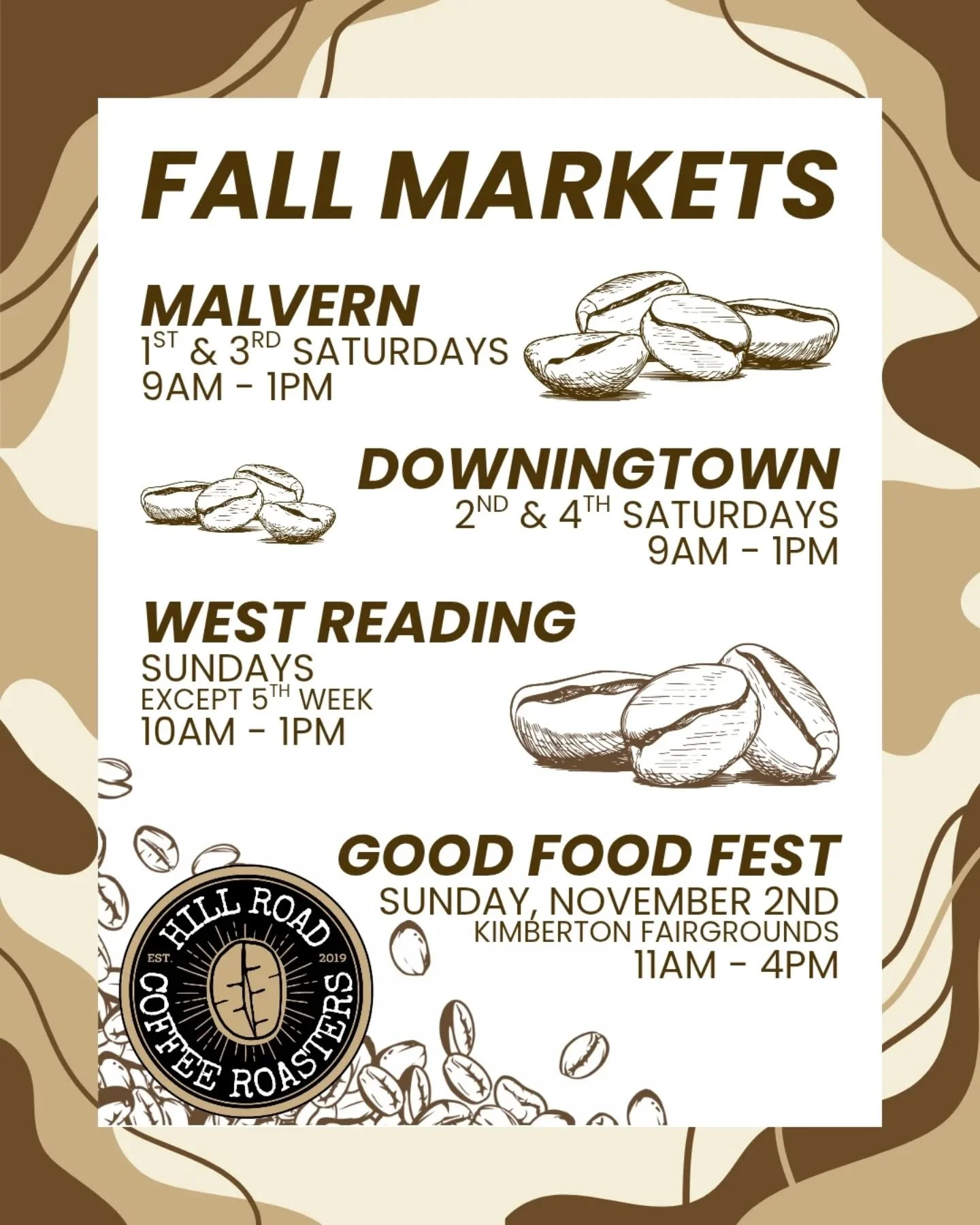 Find us this fall!
☀️ Malvern Farmers Market 1st & 3rd Saturdays 
🍃 Downingtown Farmers Market 2nd & 4th Saturdays 
🍂 West Reading Farmers Market every Sunday (except 5th weeks)
🍁 GOOD FOOD FEST!! Sunday 11/2 @ Kimberton Fairgrounds
@grow