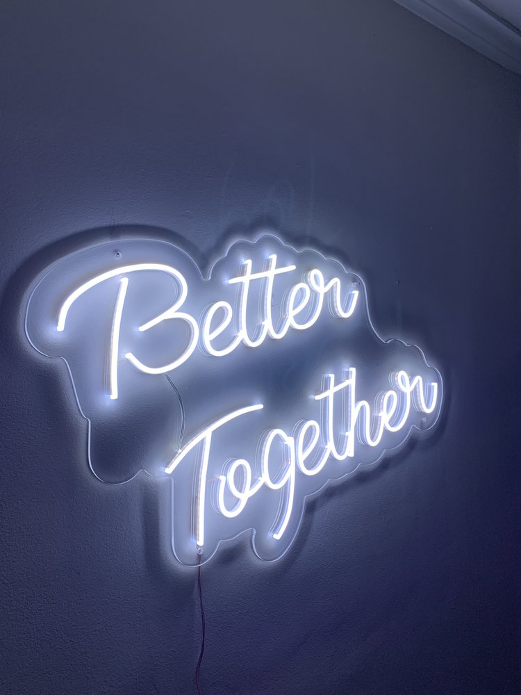 Best Marquee Light Letter Company Tulsa, OK  Better Together Neon Sign.  Perfect for Your Wedding! — Alchemy Wedding Designs