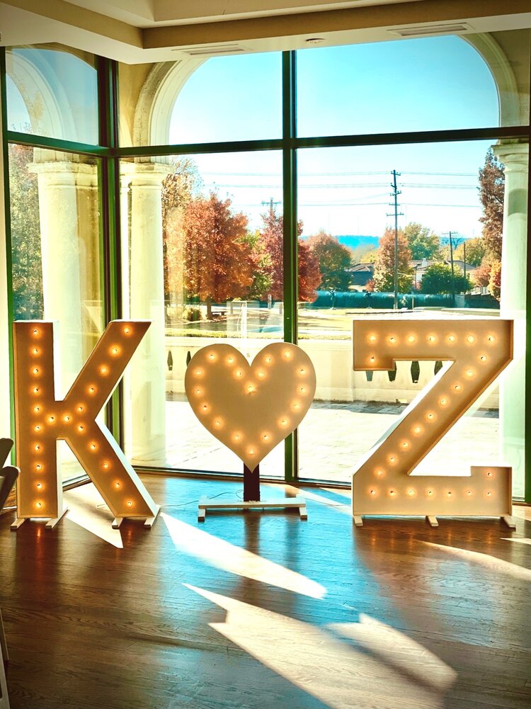 Best Marquee Light Letter Company | Initials with HEART - Choose Any Letter in The Alphabet! — Alchemy Wedding Designs