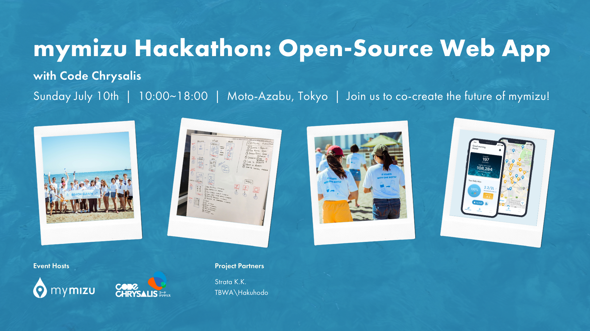 mymizu Open Source Hackathon with Code Chrysalis