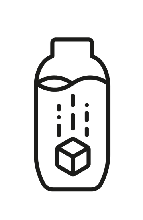 水にwaterdropをひと粒加えるイラスト