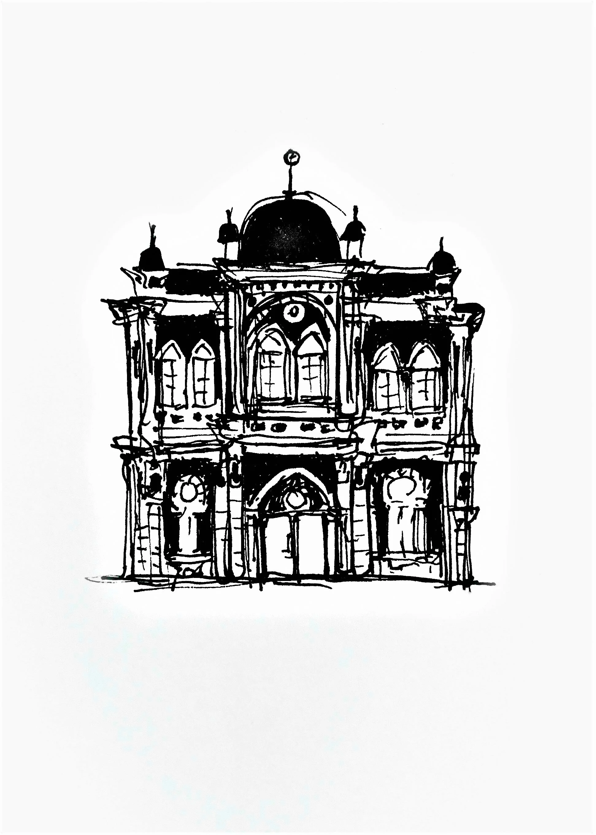 Synagogue in Kiev by Nurit Siegal (digital download)