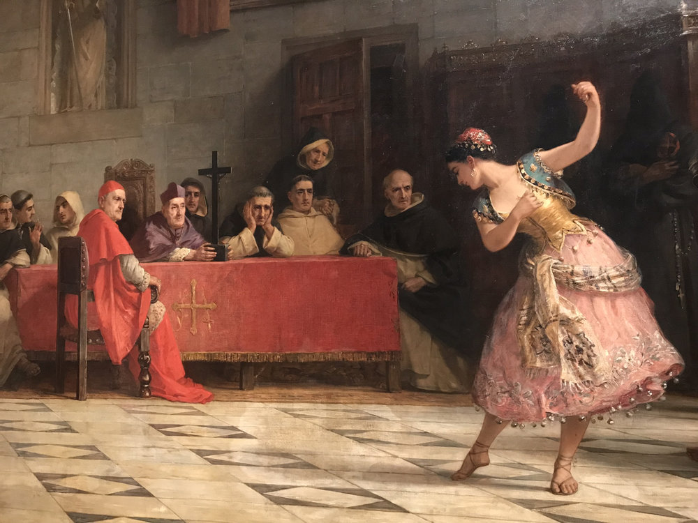 Gypsy Dancer mesmerising Priests at her trial.jpg