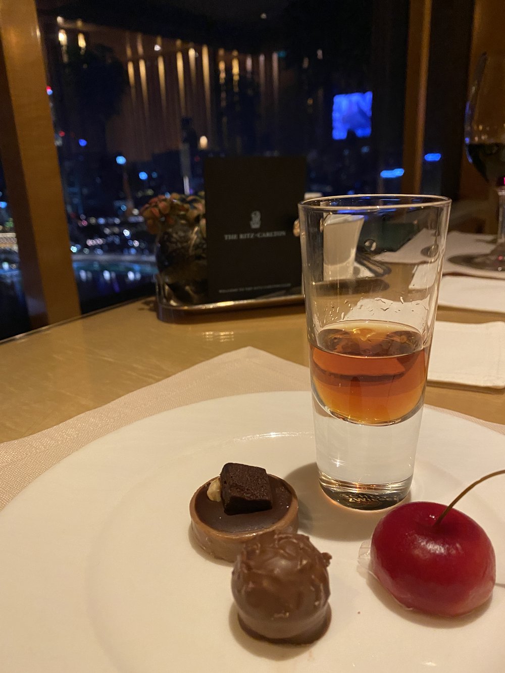 Cognac with Chef made Singapore specialty desert.JPG