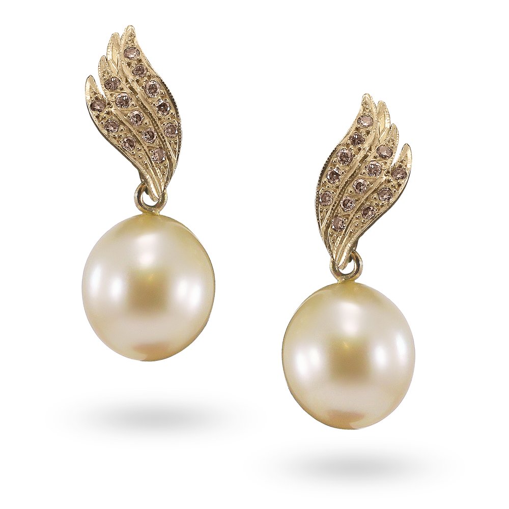 TORY & KO. Broome Pearl & Champagne Diamond Earrings.jpg