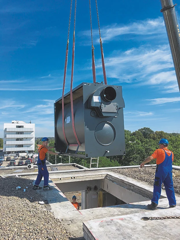 Einbau 2-Megwatt-Großkesseanlage