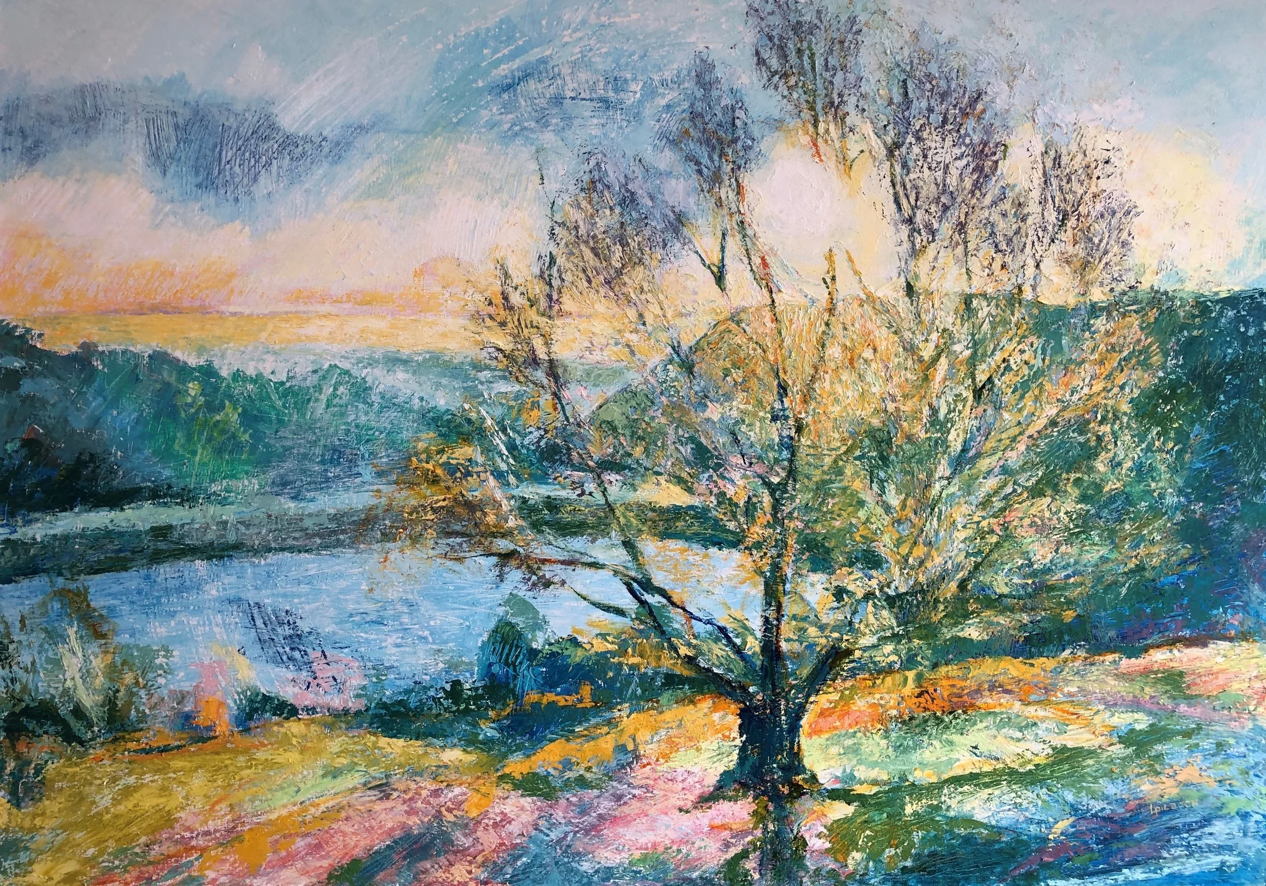 January Sunrise, British Camp Reservoir, The Malvern Hills