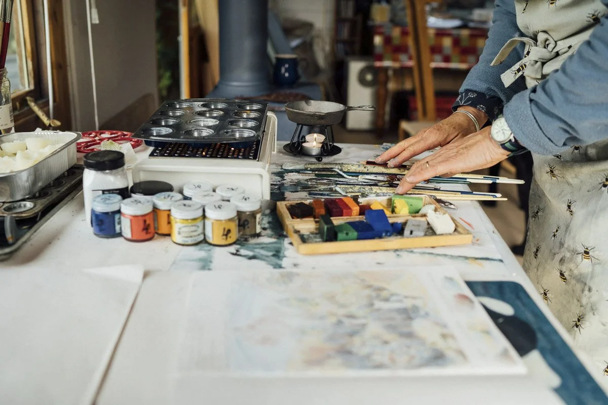 Louise Pilditch in the studio