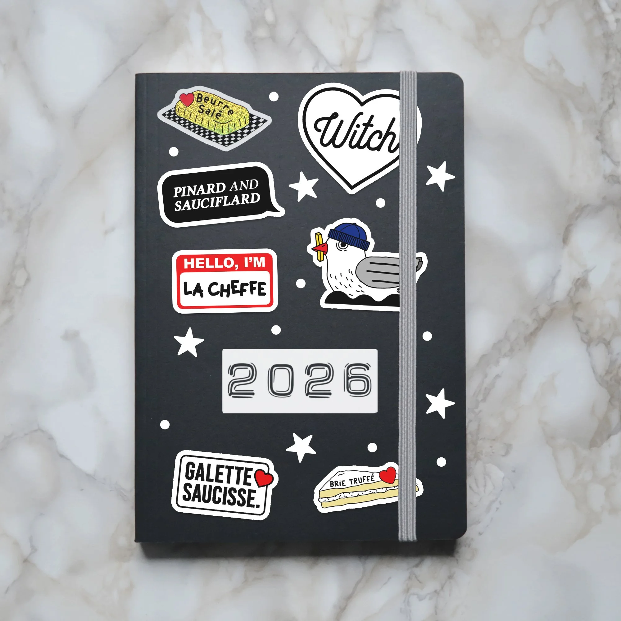 couverture journaling jaune rouge - j'aime la grenadine