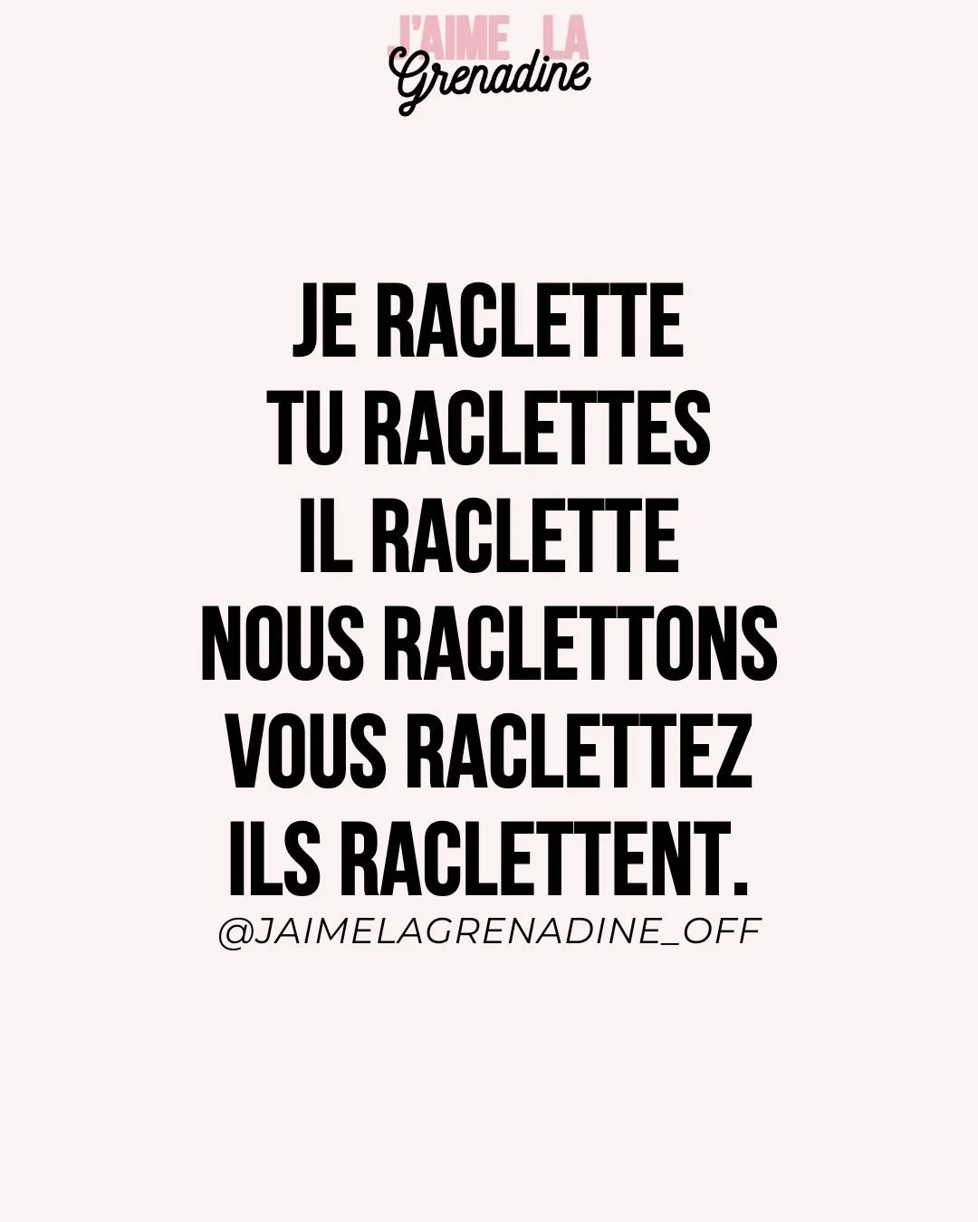 Je raclette - #JaimeLaGrenadine &copy;
.
#citation #phrasedujour #soireeentreamis #PlatDhiver