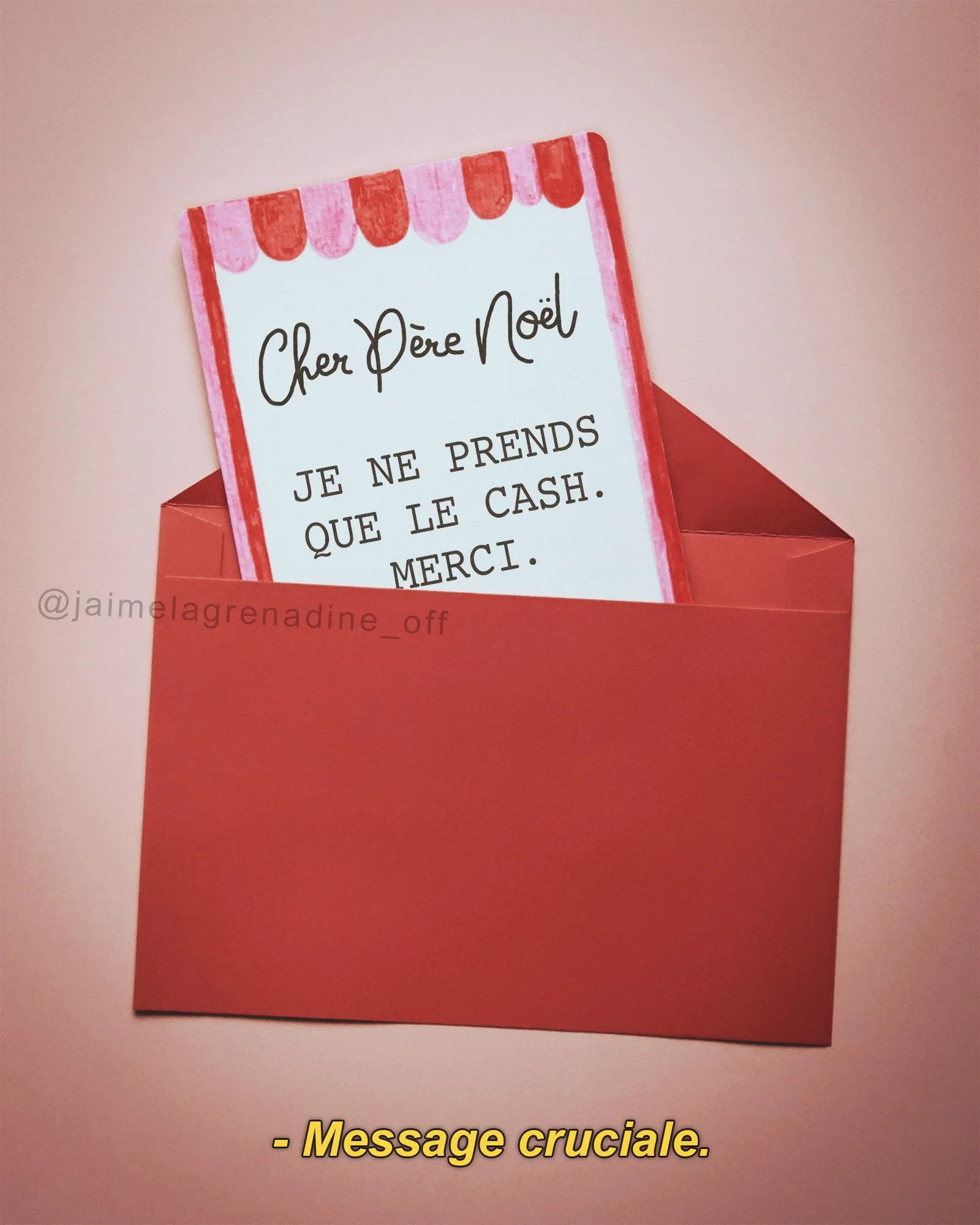 ✉️Message cruciale.
.
#aesthetic #lettreauperenoel #citation