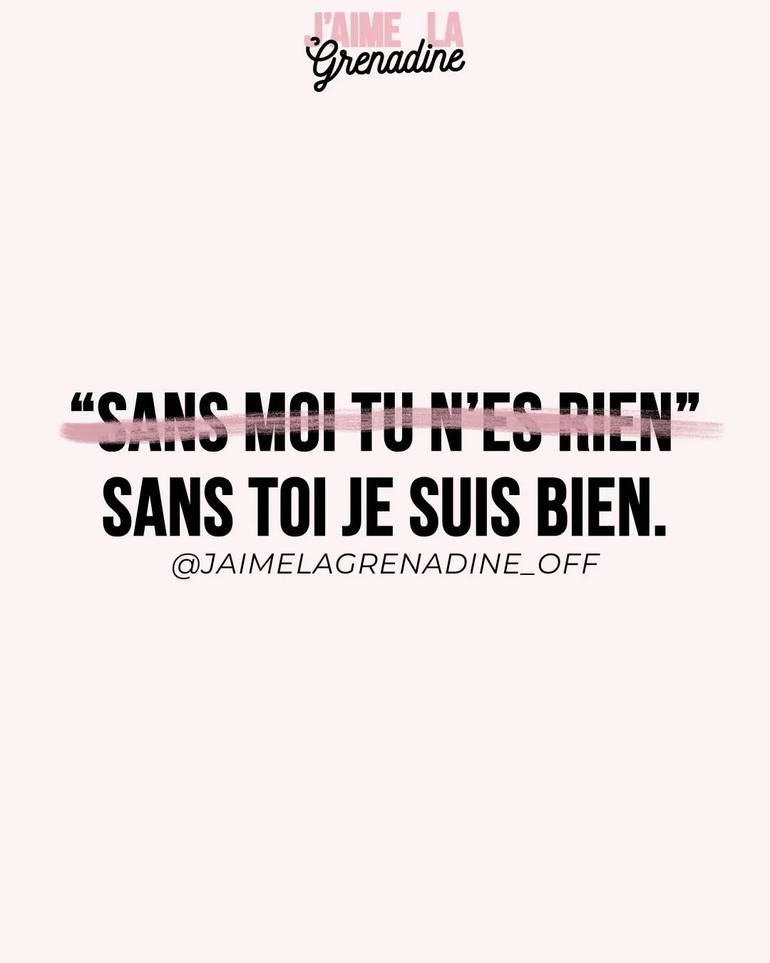 "Sans moi tu n'es rien" Sans toi je suis bien &copy;
.
#citation #phrasedujour #exrelou