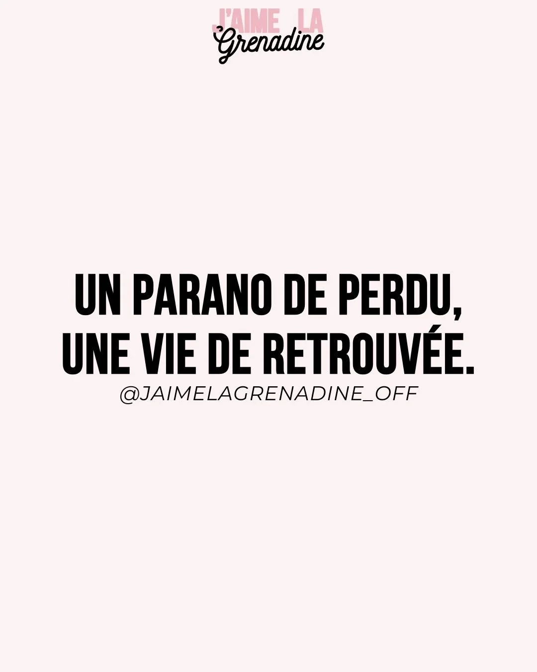 Un parano de perdu, une vie de retrouv&eacute;e.
.
#citation #exrelou #pnarcissique