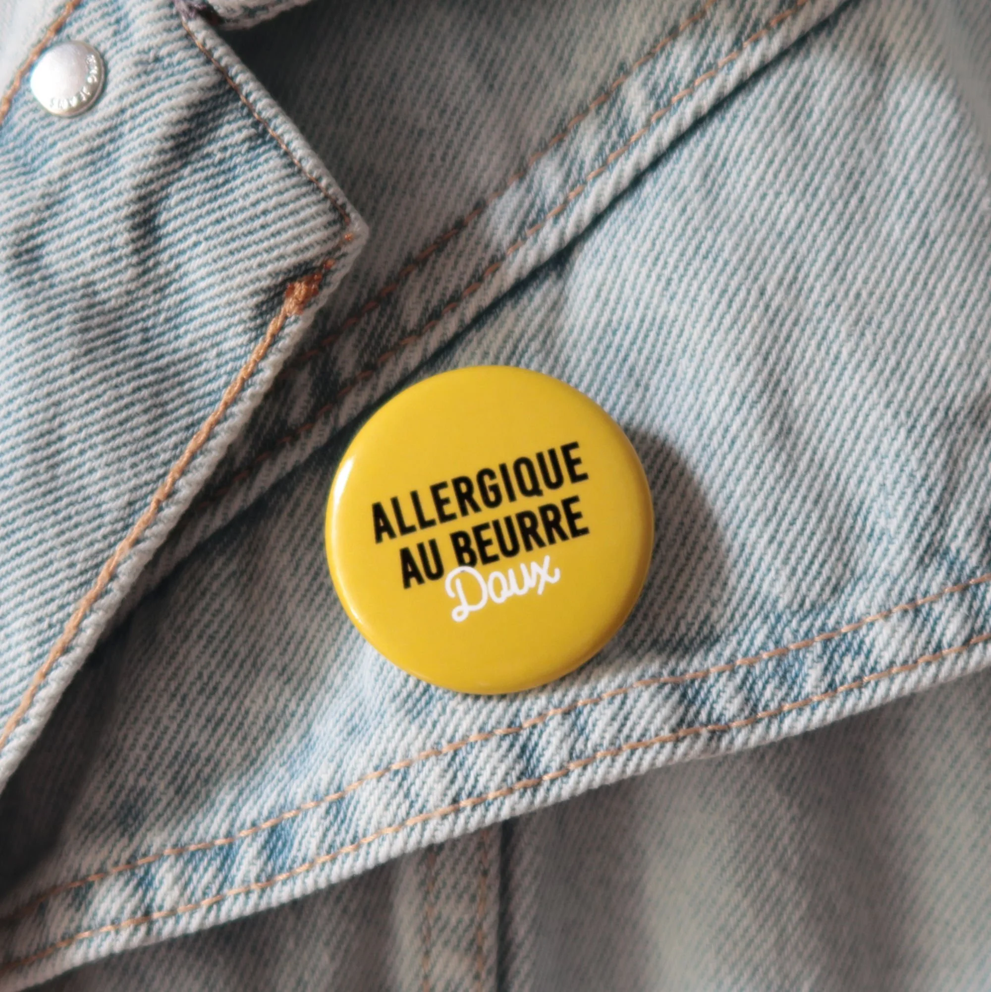 badge allergique au beurre doux - j'aime la grenadine