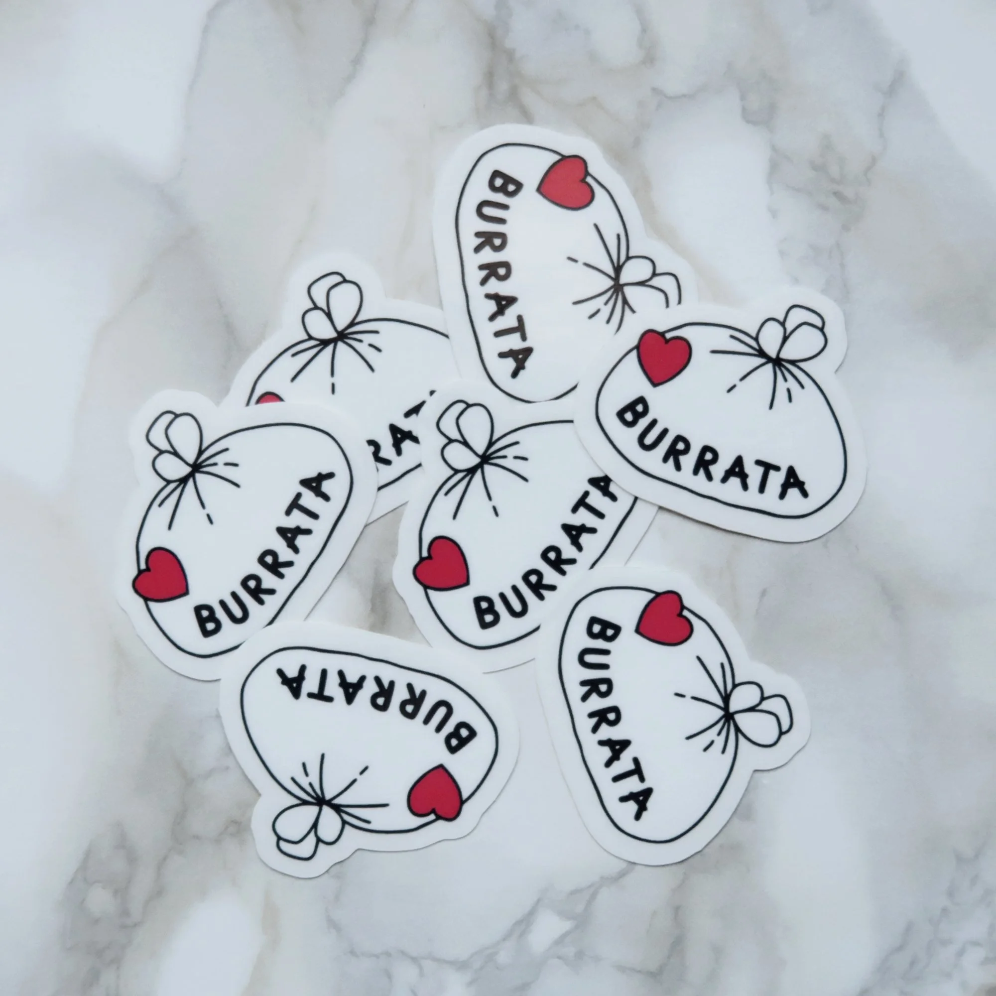 sticker burrata fromage - j'aime la grenadine