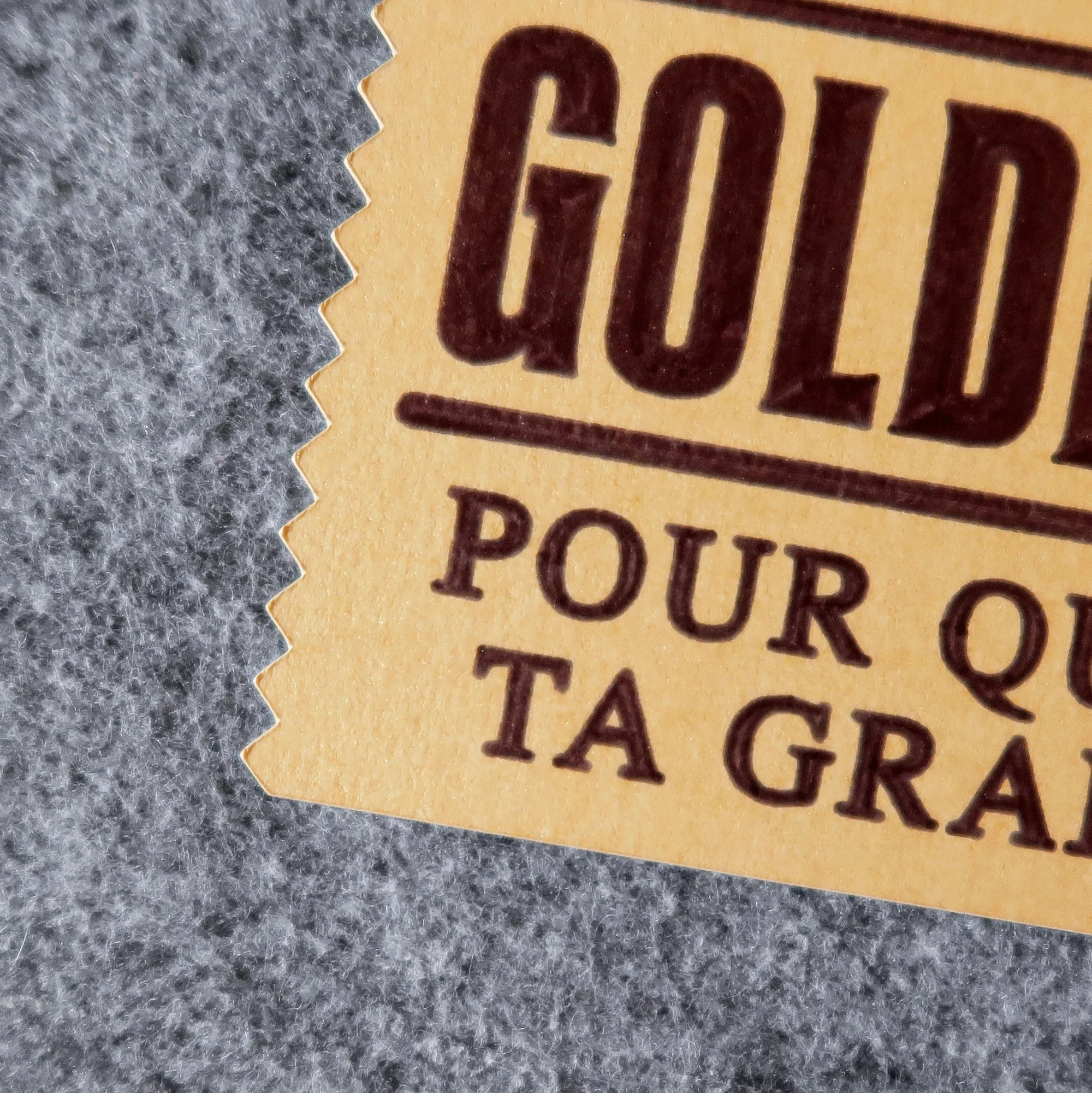 carte print marque page ticket d'or pour que tu fermes ta gueule
