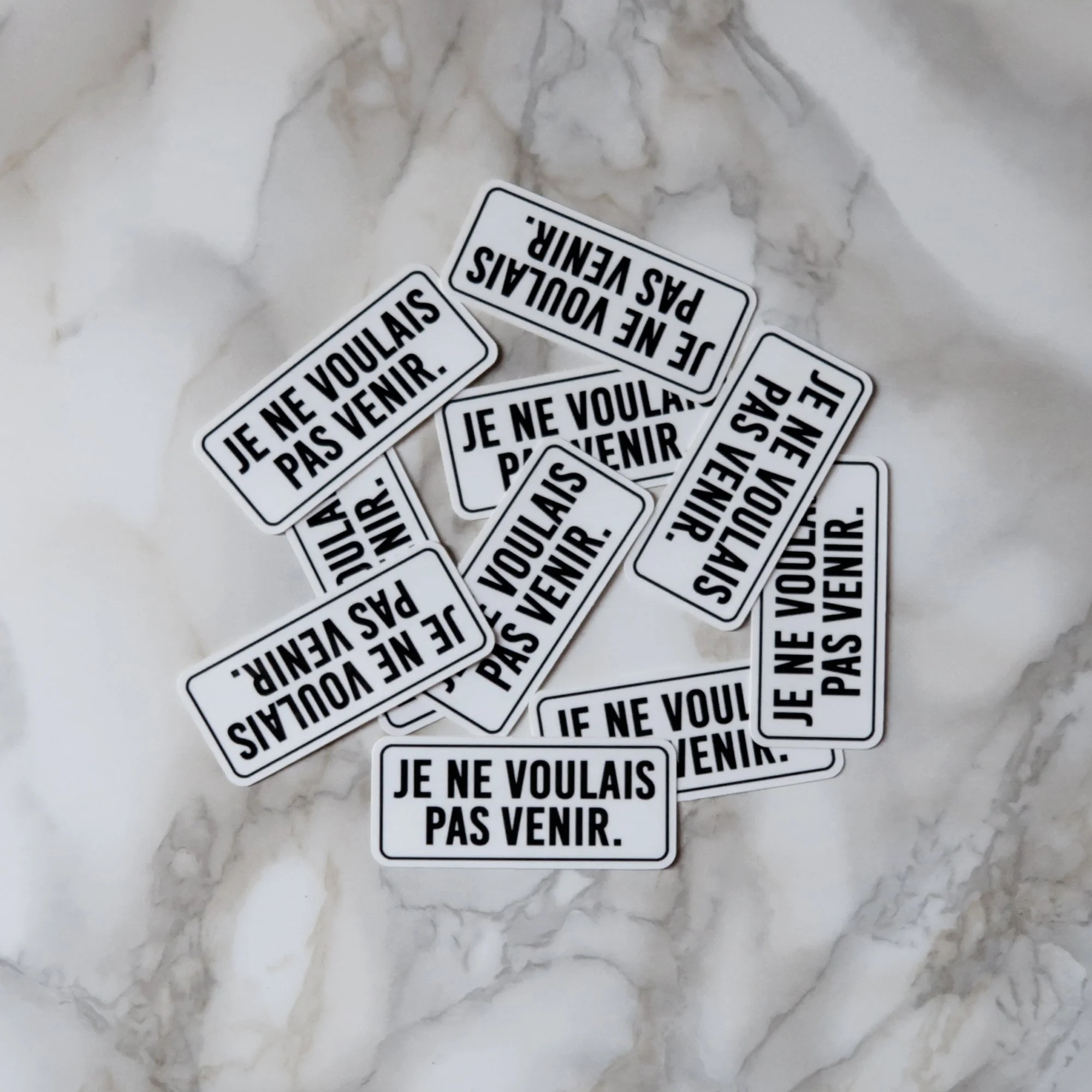 sticker je ne voulais pas venir anxiété anti social flemme - j'aime la grenadine