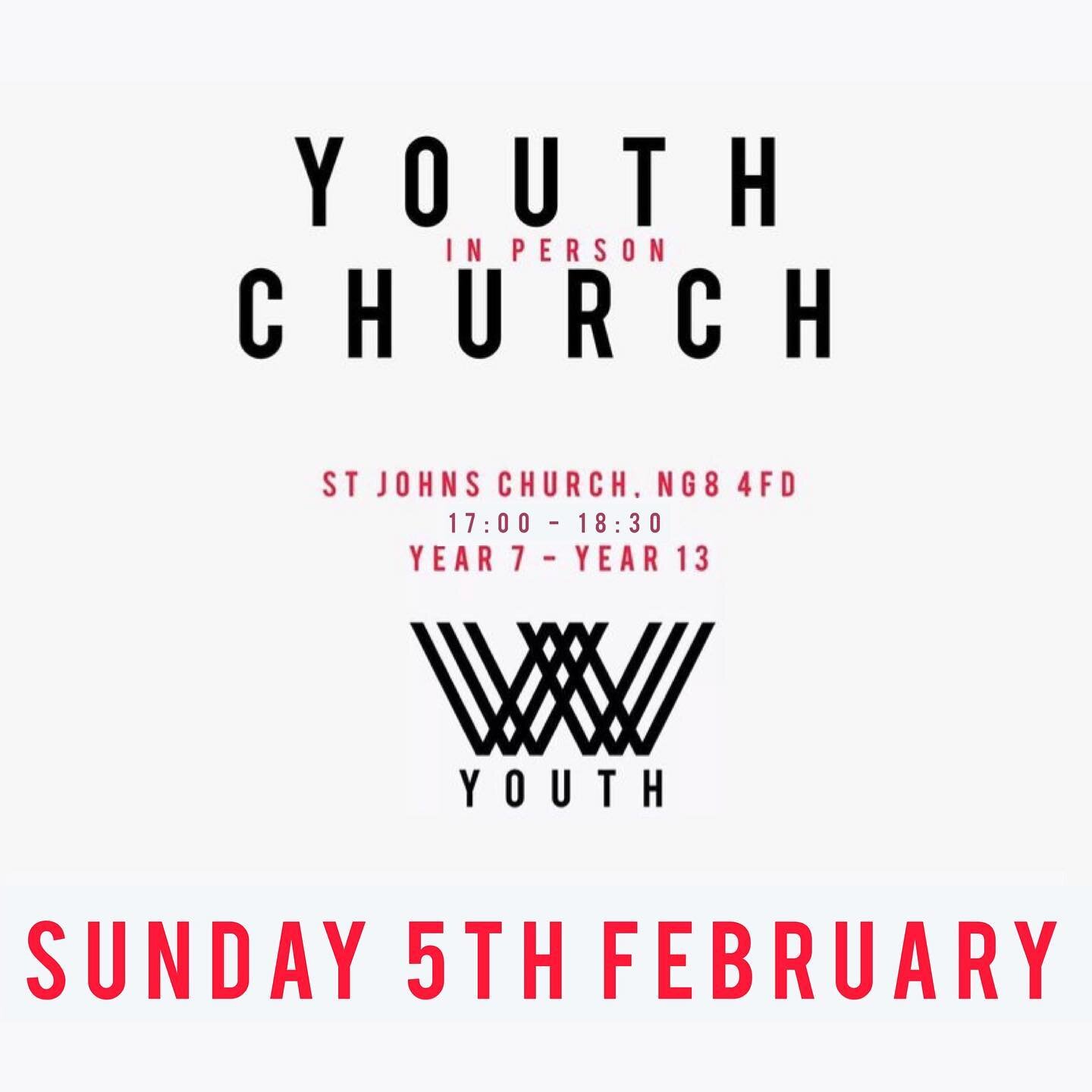 Back at St Johns for Youth church on the 5th! Mini bus will be out doing pick ups!