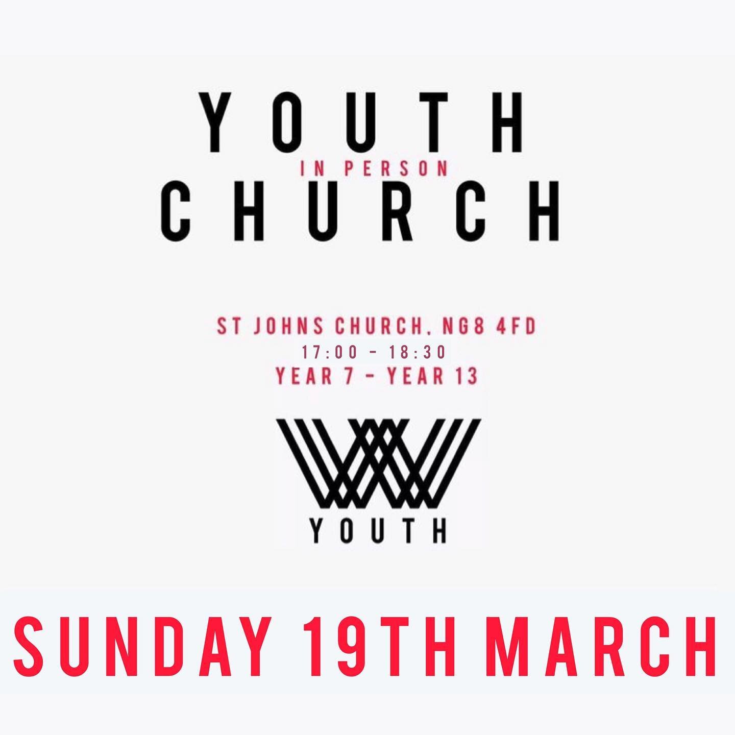 Back at it again with Youth Church this Sunday! Drop us a message if you want a lift there and back!