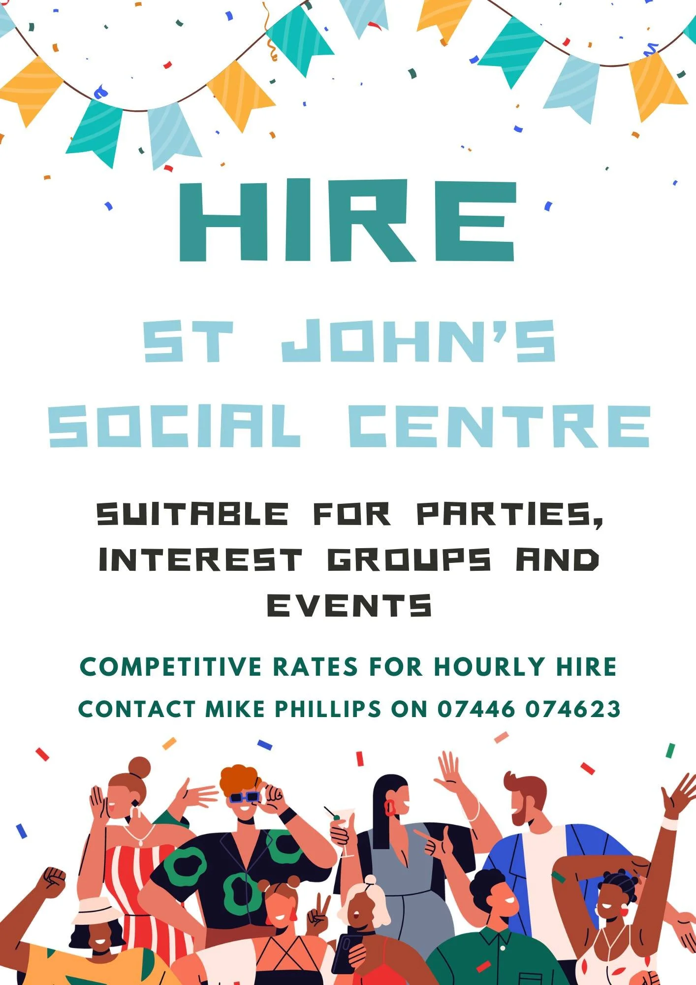Looking for a space to hire?

Need a space for a kid's party, social event or regular group?

We can offer a large hall with disabled access, small kitchenette and chairs &amp; tables for &pound;25/hour with discounts for regular bookings.

For addit