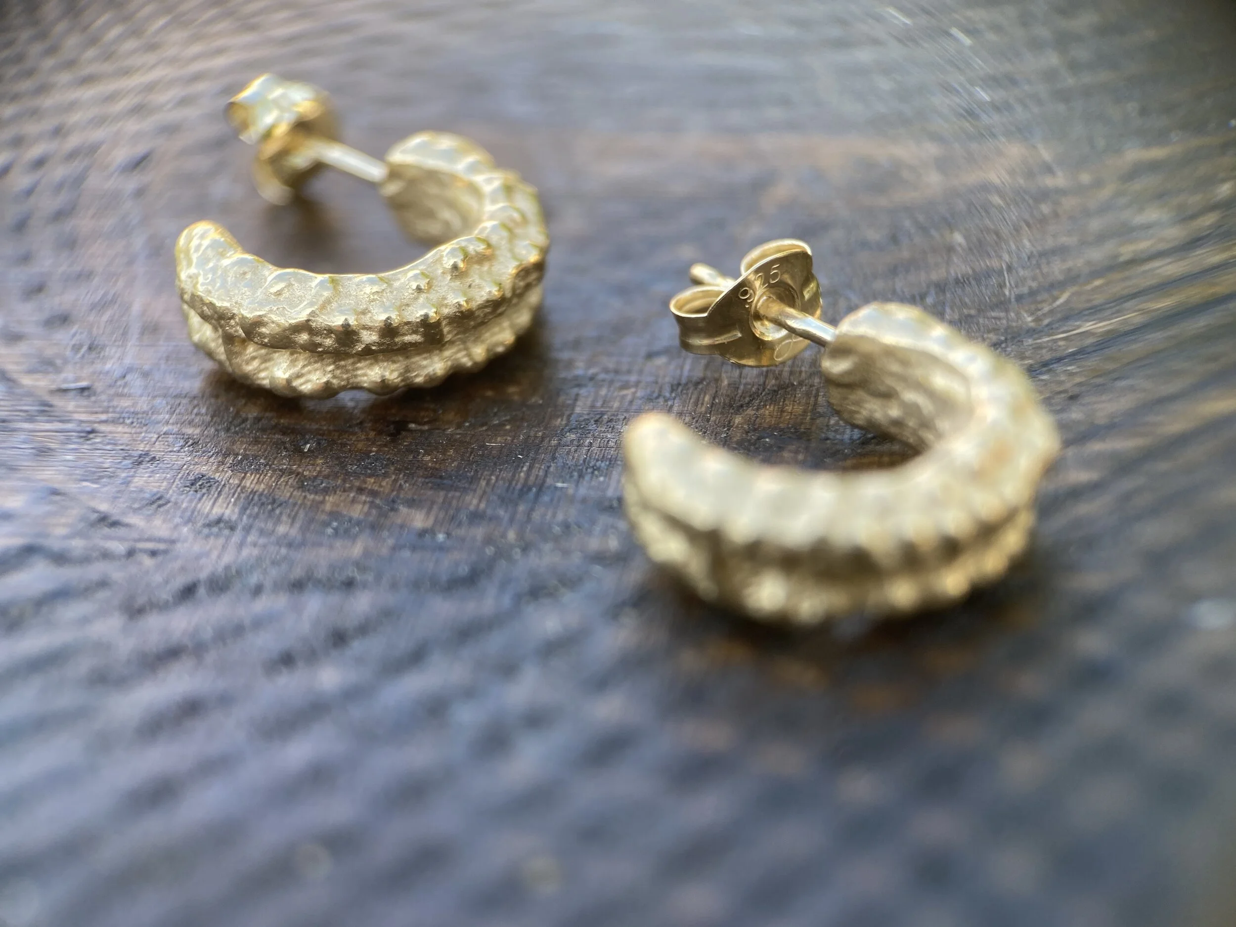 Labyrinth Jewellery - Roman Hoop Earring - GP 4.JPG
