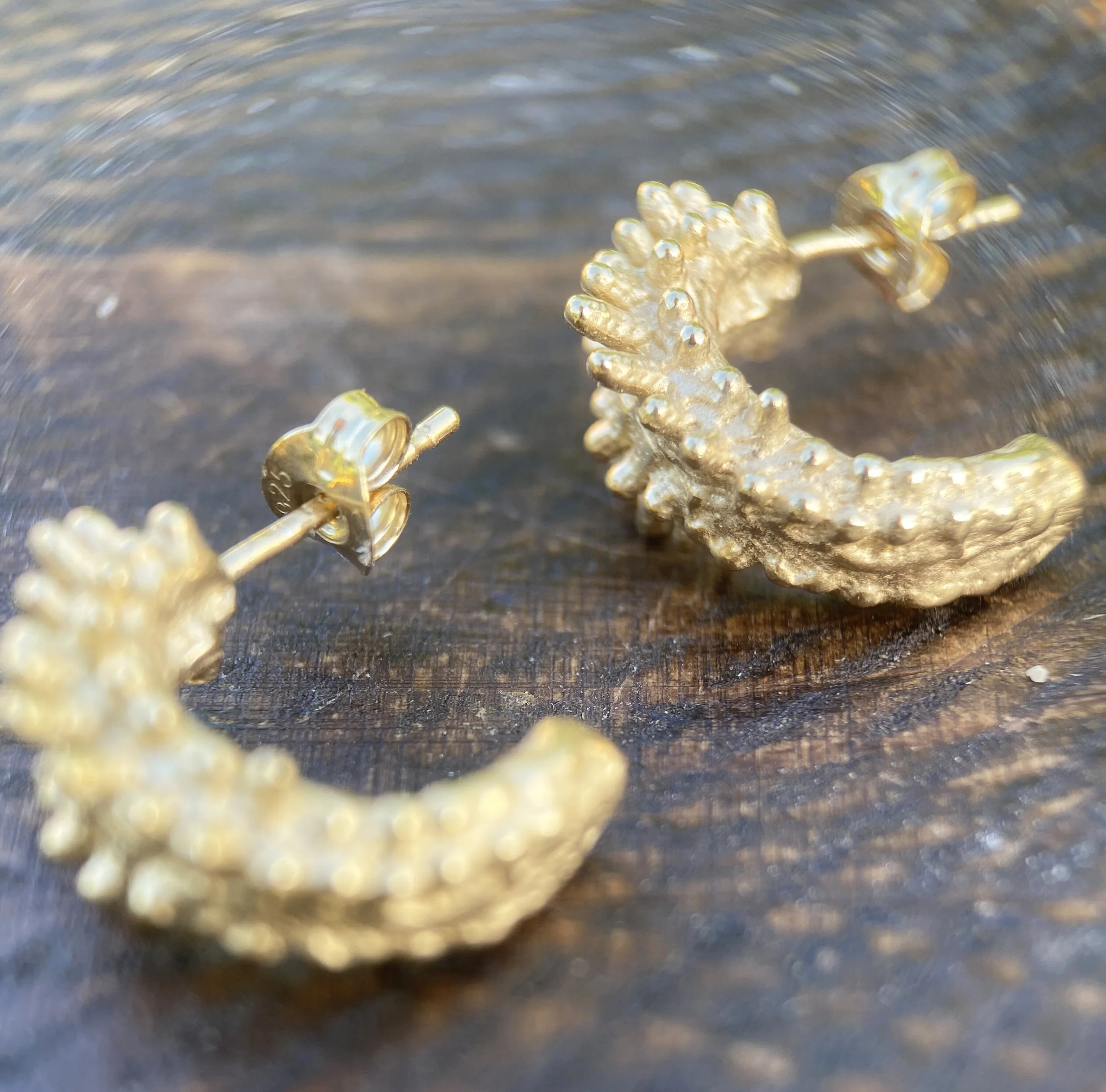 Labyrinth Jewellery - Spine Earring - GP 4.JPG