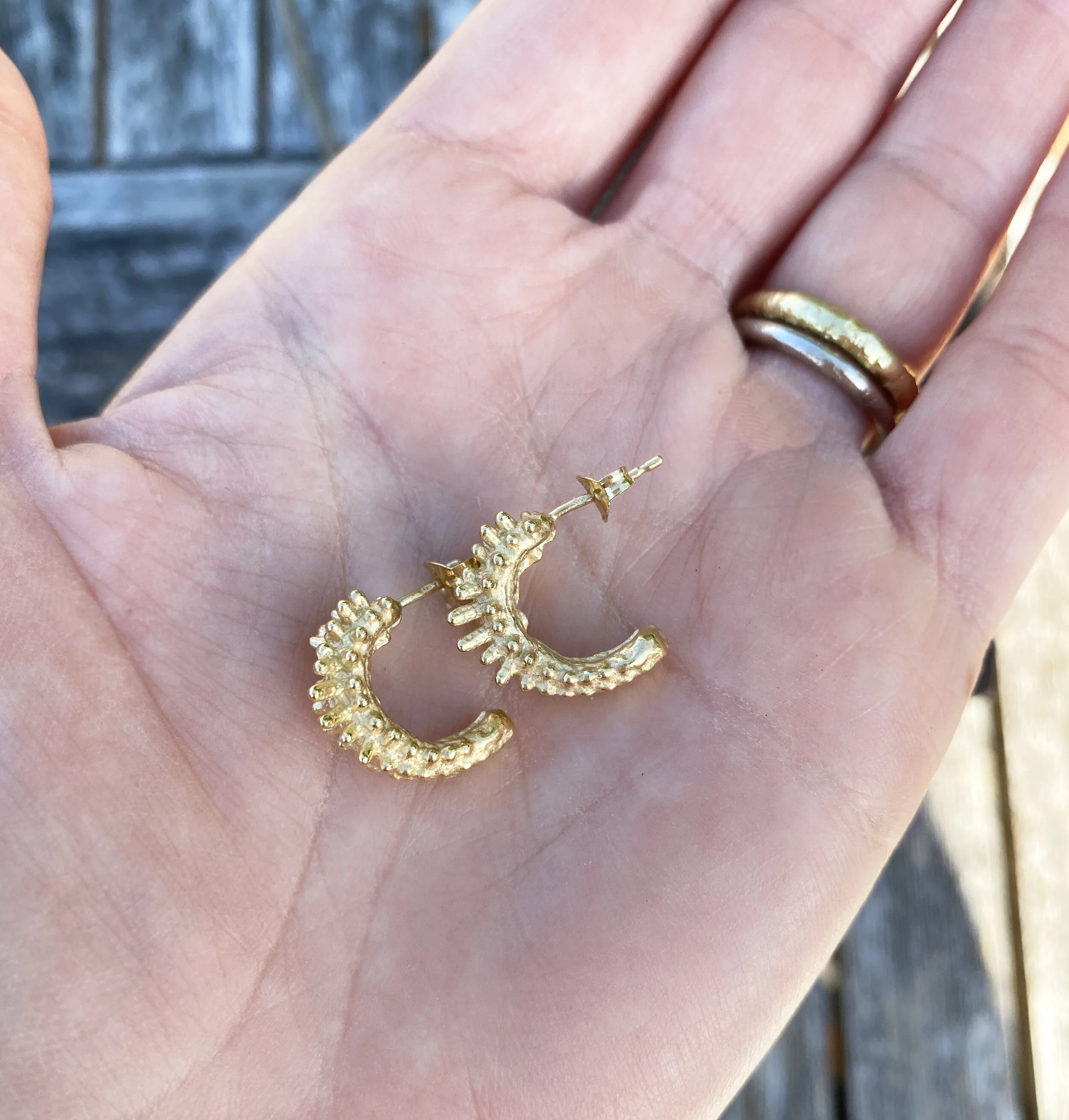 Labyrinth Jewellery - Spine Earring - GP 5.JPG