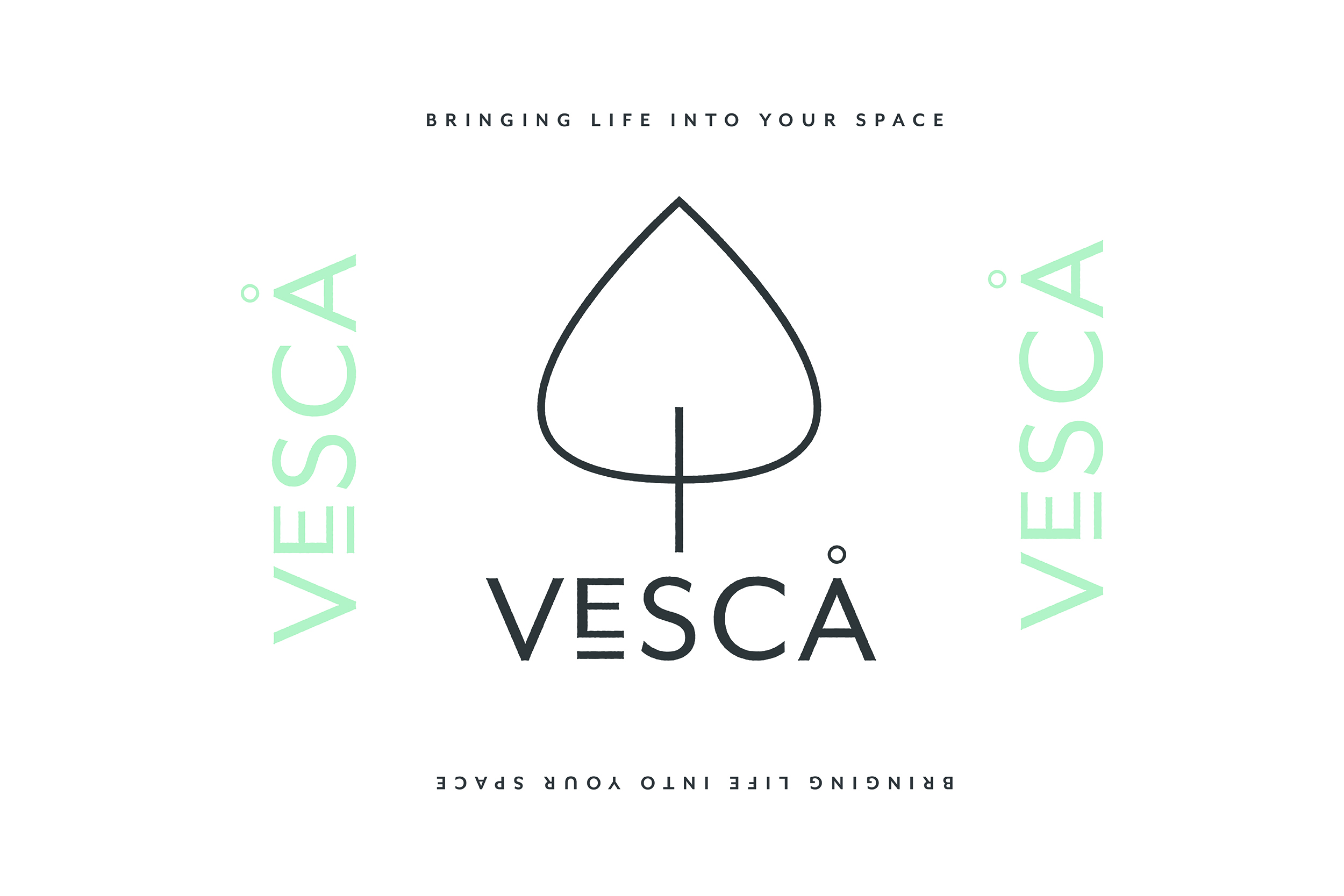 VESCA is a plant company that home delivers. Since the name is Russian for strawberries, I did their brand identity with a nod to Russian folk art. I added in a small detailed line to the “E” to suggest a potted plant & a ring above the “A” to suggest a hanging plant.