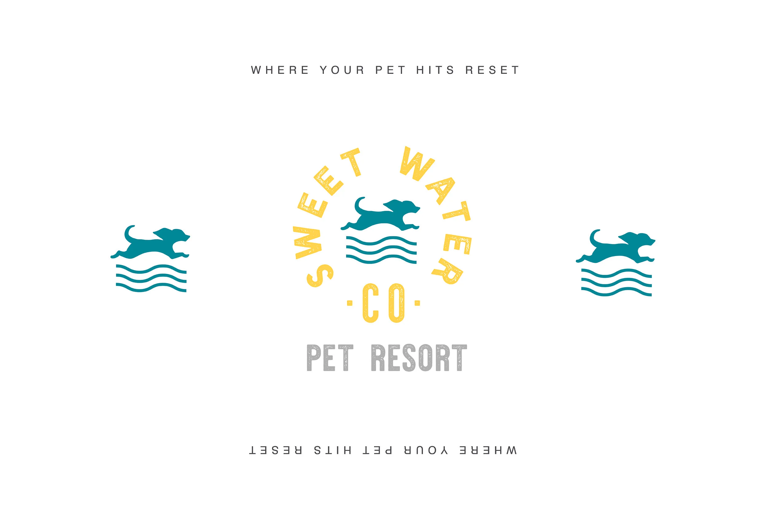  SweetWater is a pet resort. I designed the logo &amp; brand identity. They went with this second logo design &amp; the first was my favorite. I designed a car wrap with the same color and font treatments in their branding. 