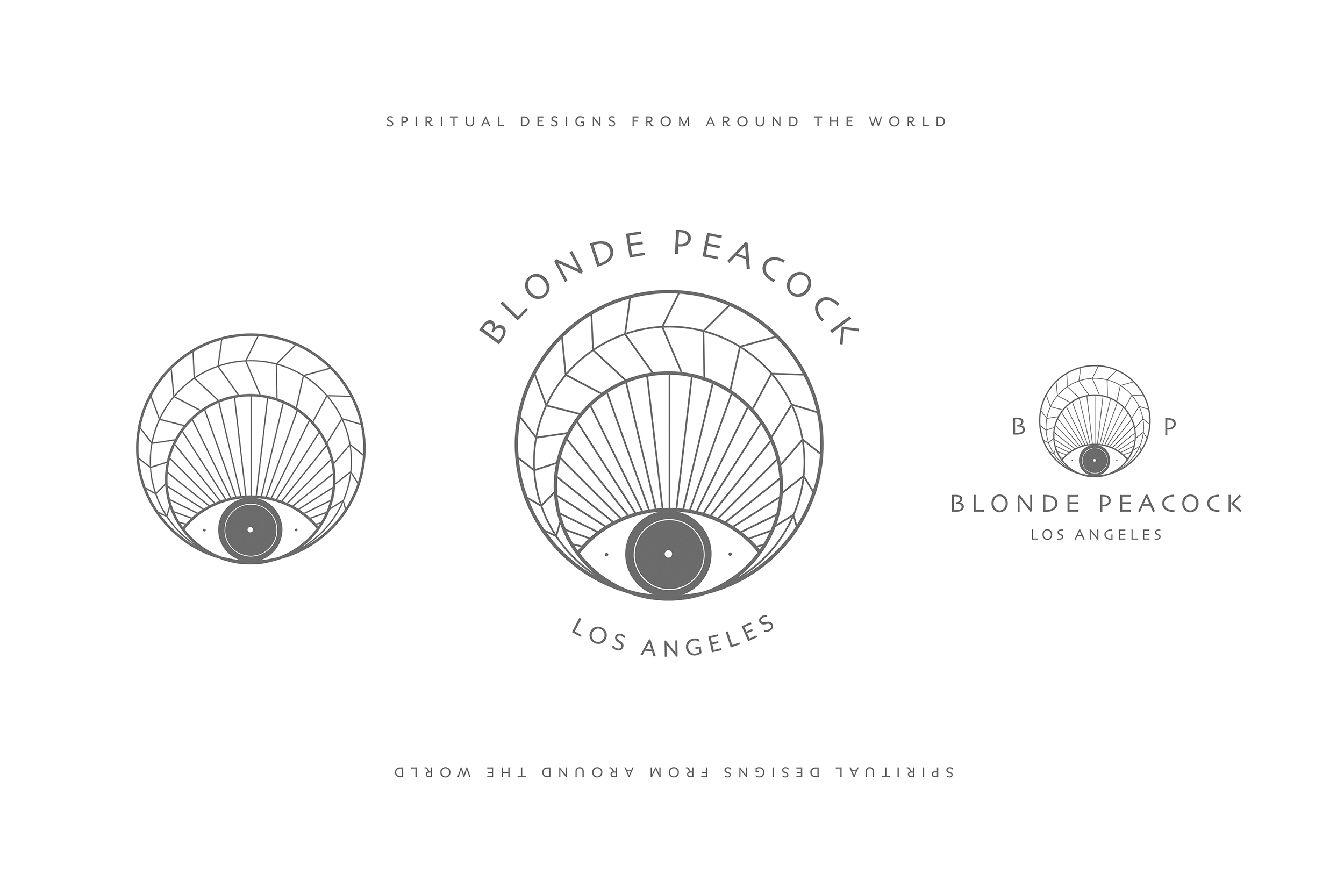  Blonde Peacock is a clothing line based in LA, CA. I rebranded their logo from a peacock to this icon. Keeping in mind the spiritual nature of the company, I focused in on the eye of the peacock feather, which helped to tell the story of the brand. 