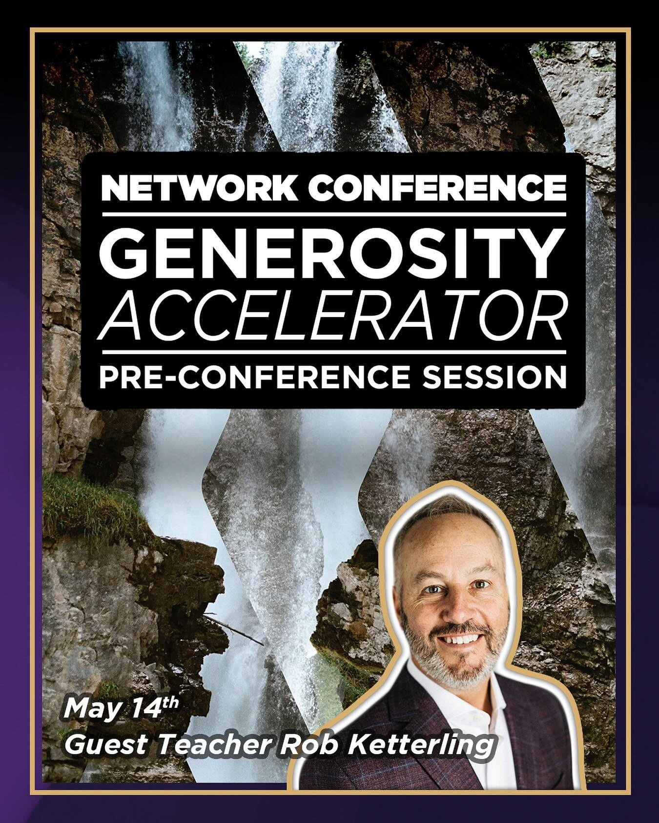 This year at Network Conference we are kicking things off with a FREE Pre-Conference Seminar with Rob Kettlerling who will be talking through a program they initiated called Generosity Accelerator. At Generosity Accelerator, you will learn how to gro