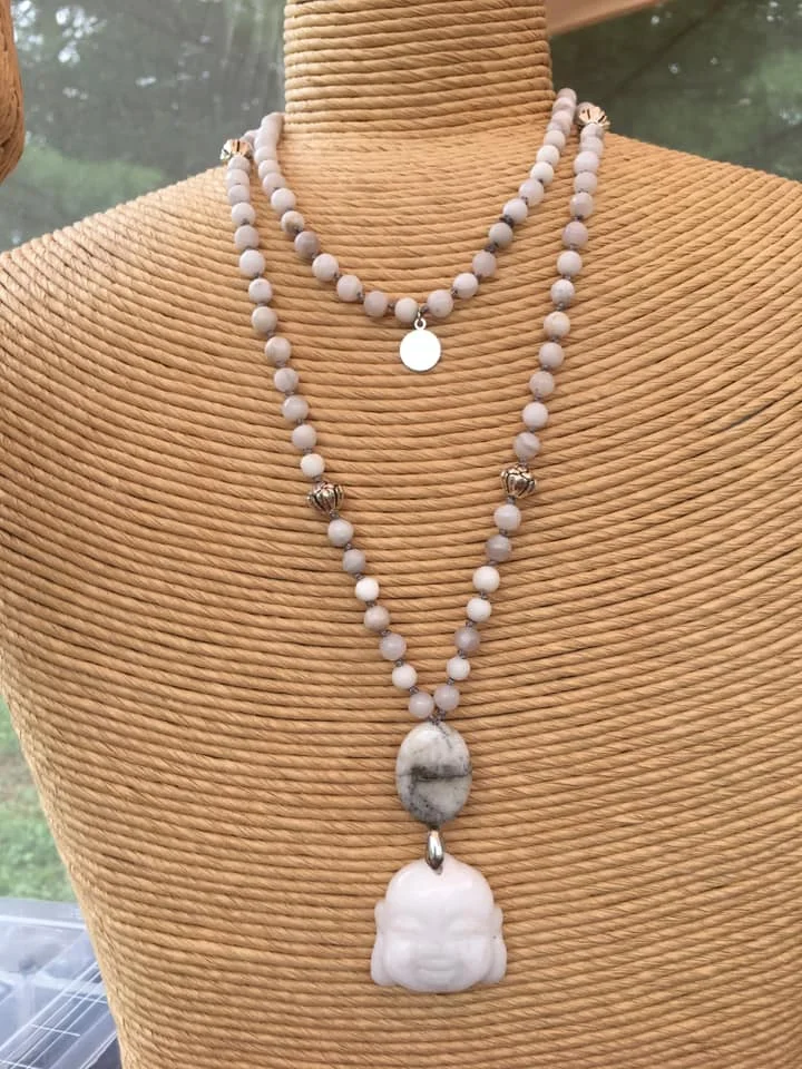 Howlite Stone Buddha Mala
