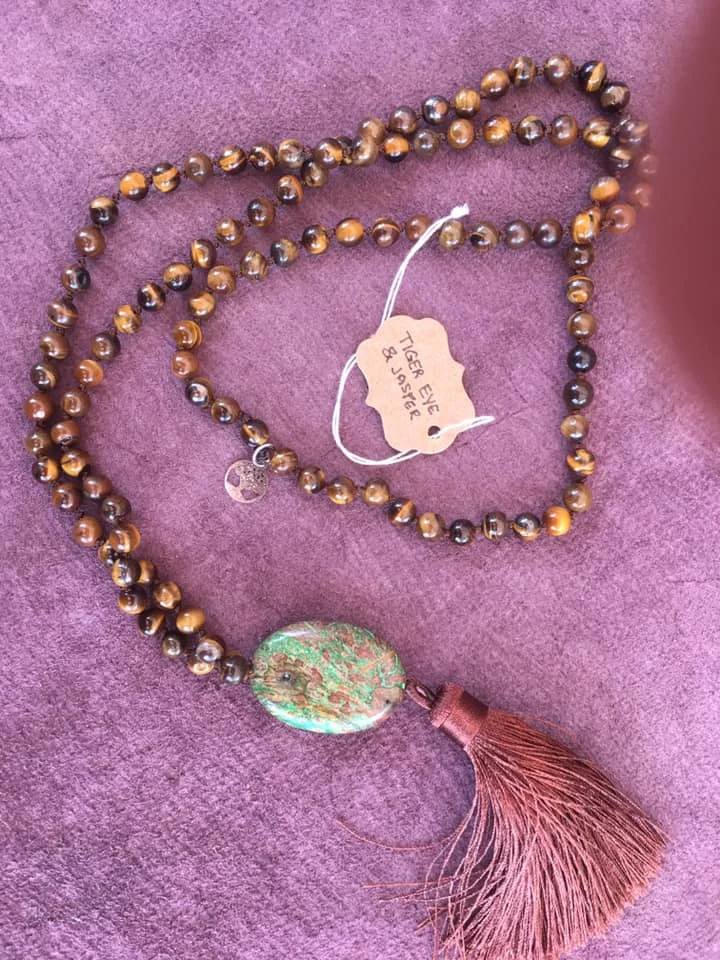 Tigers Eye and Jasper Mala