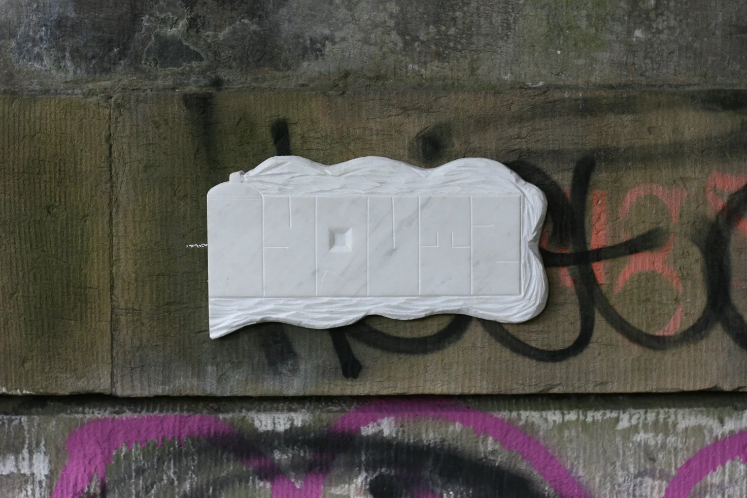 YOUTZ. Carrara marble. 27cmx13cmx2cm