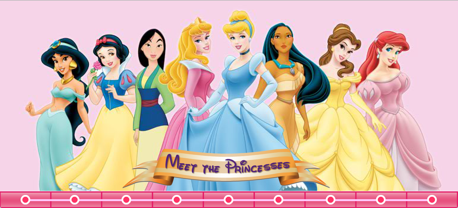 An interactive timeline featuring Disney princesses.