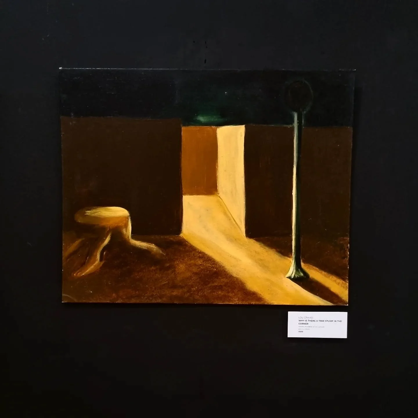 Why Is There A Tree Stump In The Corner? As it was shown at @sixfootgallery last week.