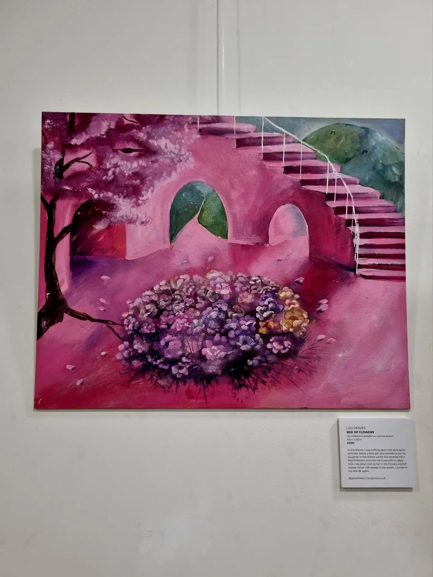 "Bed of Flowers" up now at @sixfootgallery as part of their spring show.
