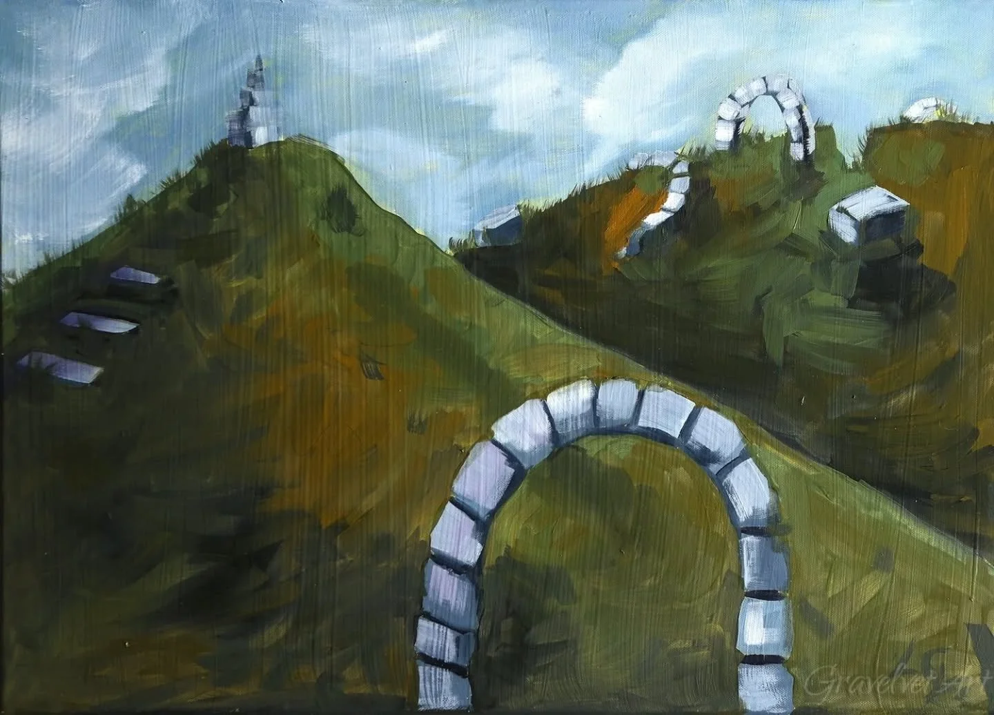 The &AElig;nclestial Entrance. Oil on canvas.
This was one of the main pieces for Have You Dreamt This show at @sixfootgallery back in September, but I totally forgot.to post it online anywhere till now. 
Well, here it is! This scene is part of the d