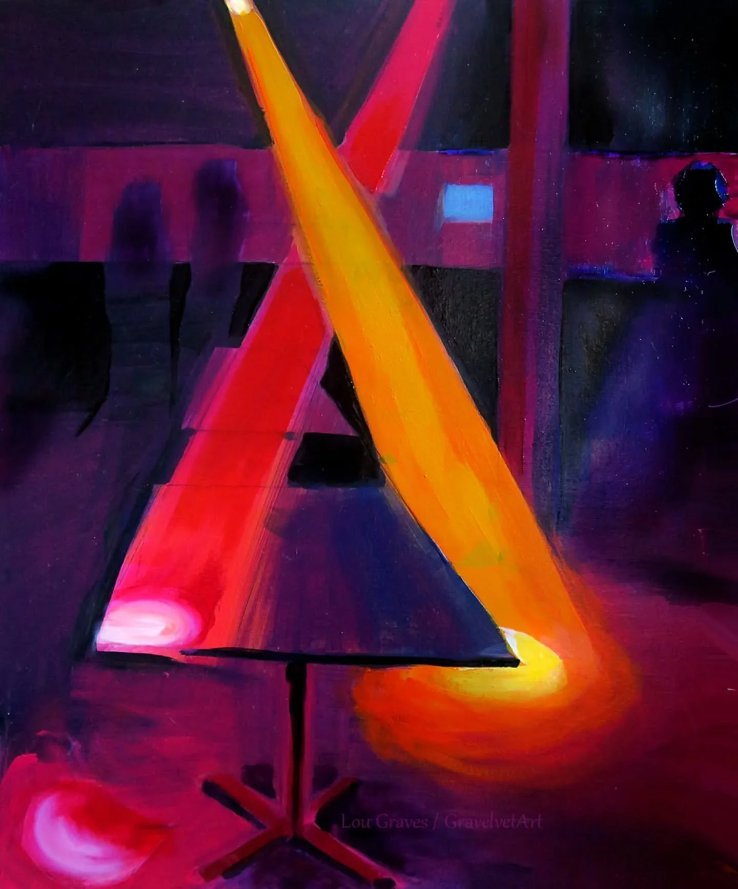 View of the Bar from our Booth. 
Oil on canvas board. 
A memory from @keepongla 

#glasgowartist #scottishartist
