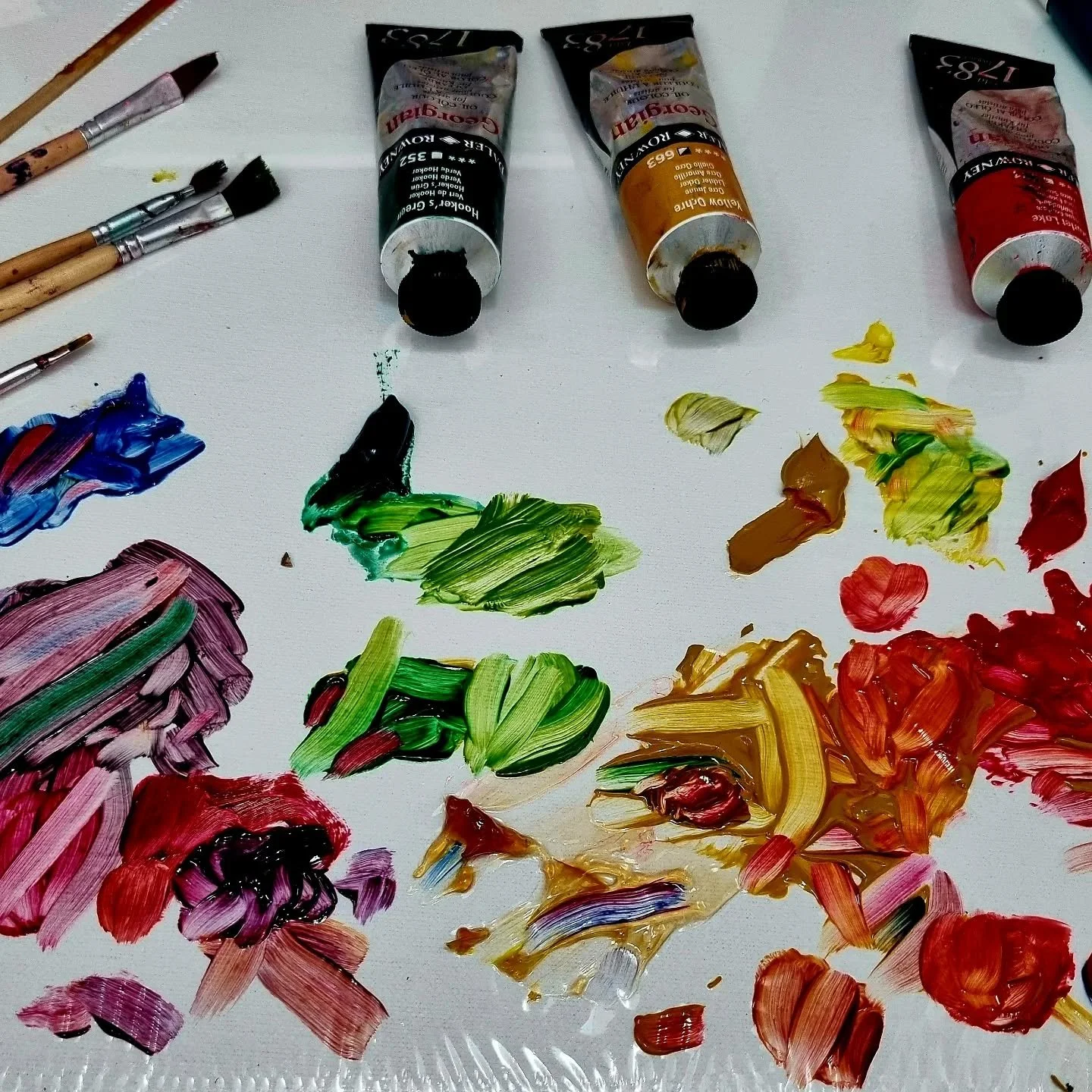 Palette in use.