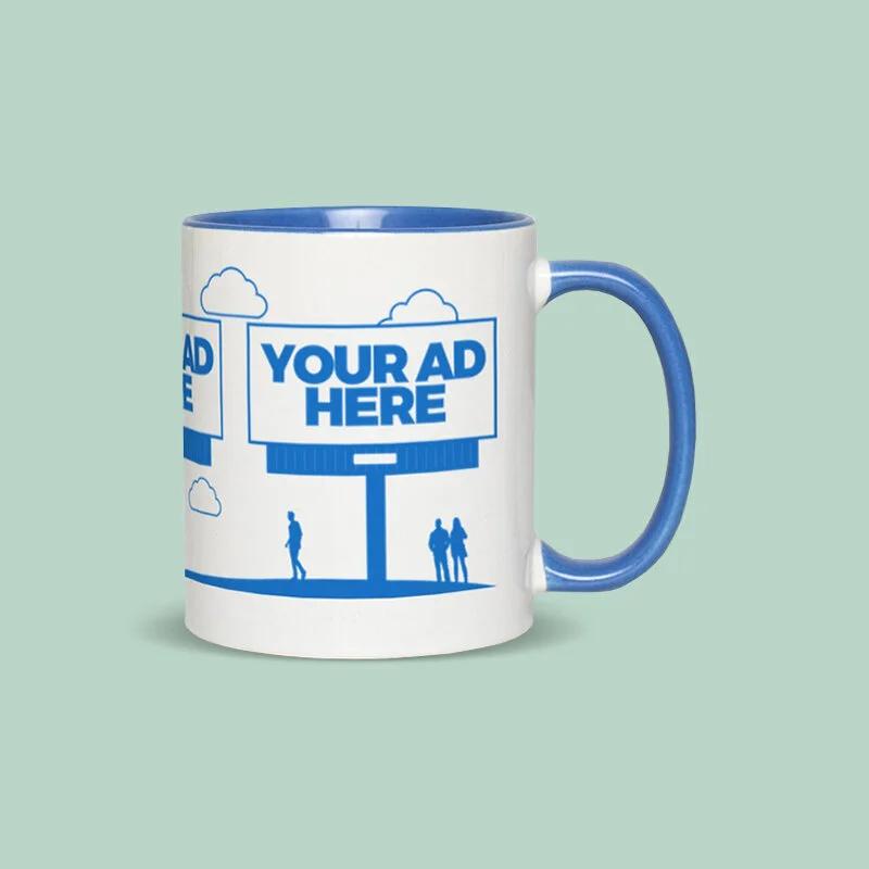 Billboard Coffee Mug (Blue or Pink)