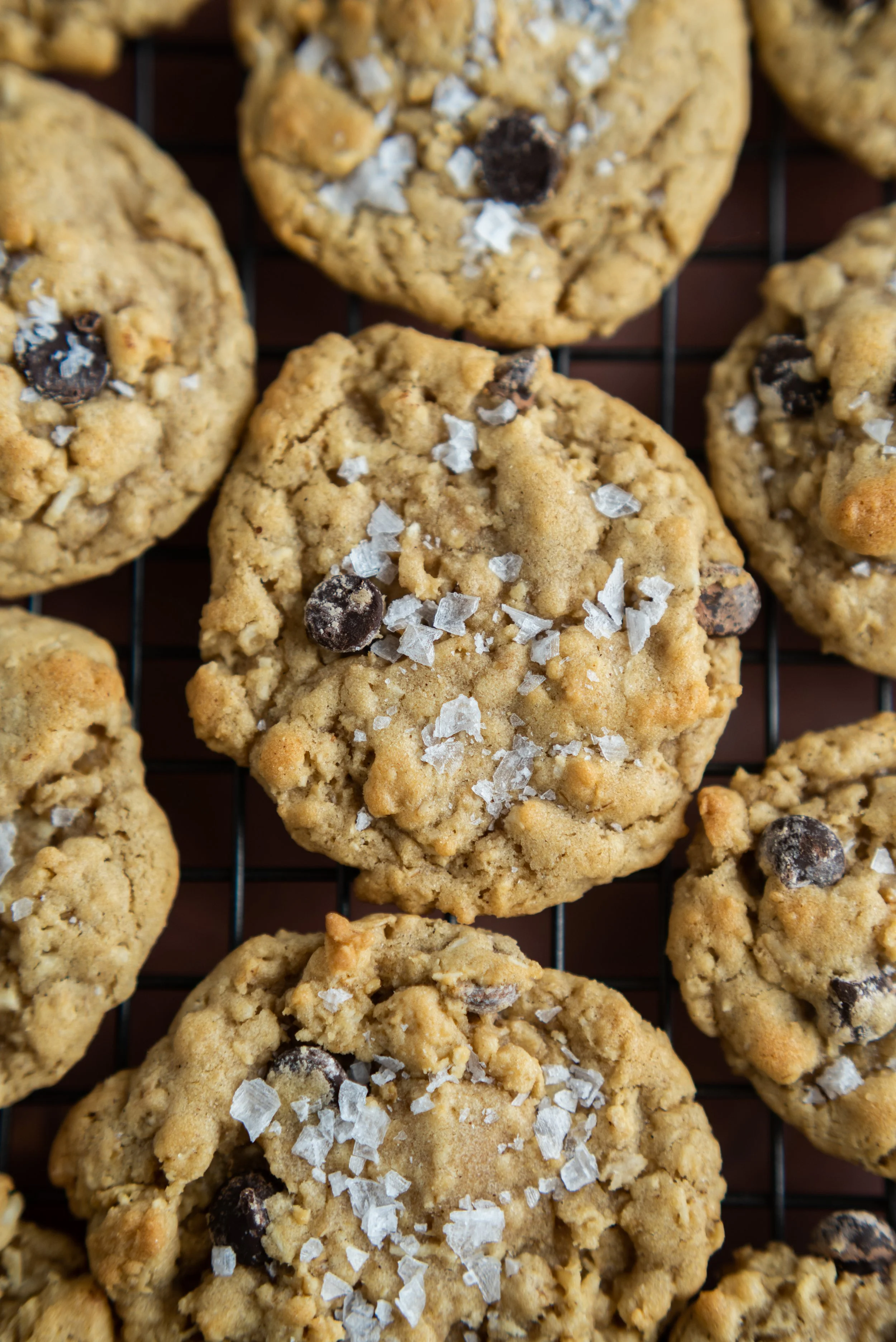 Salted Oatmeal Chocolate Chip Cookies