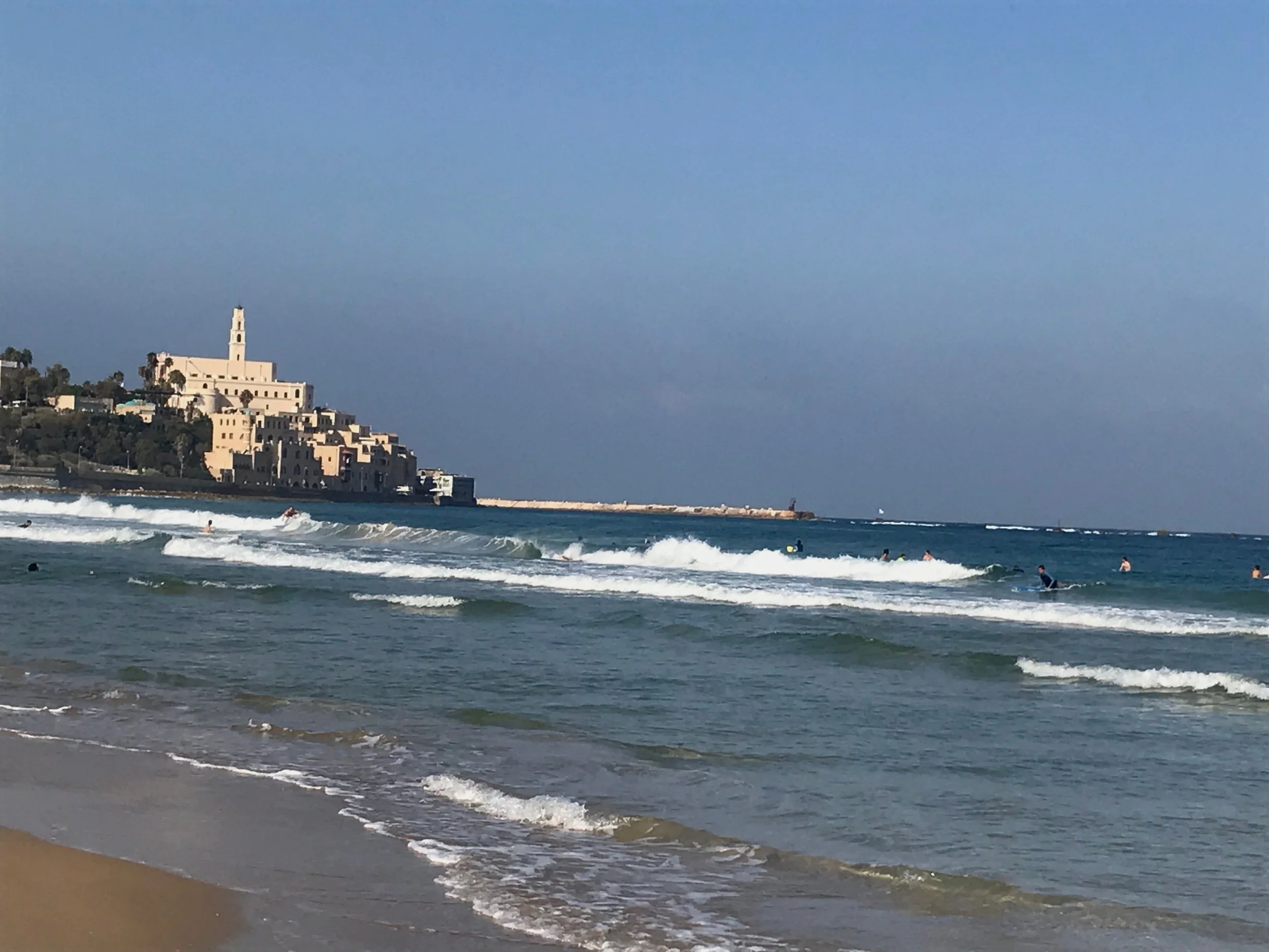 Looking toward Yafo from Tel Aviv beach……