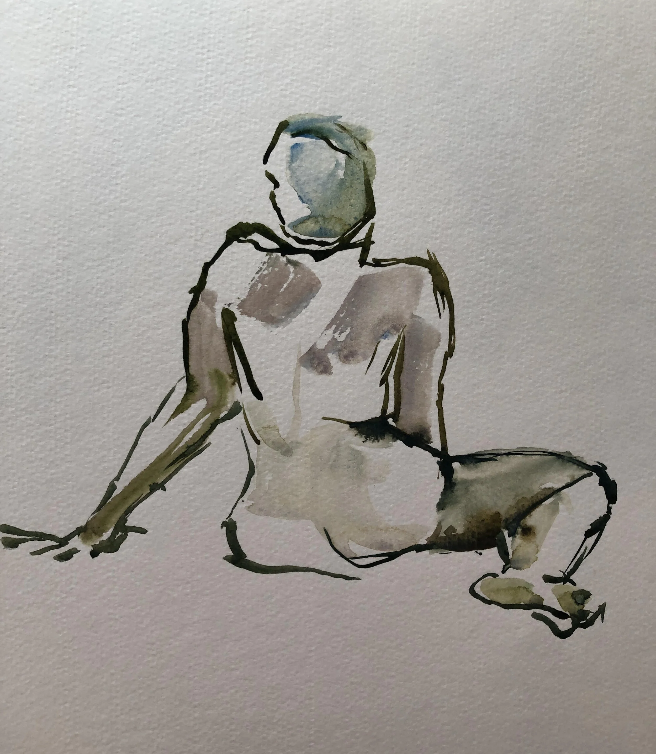 Sitting nude, Bermuda 2018