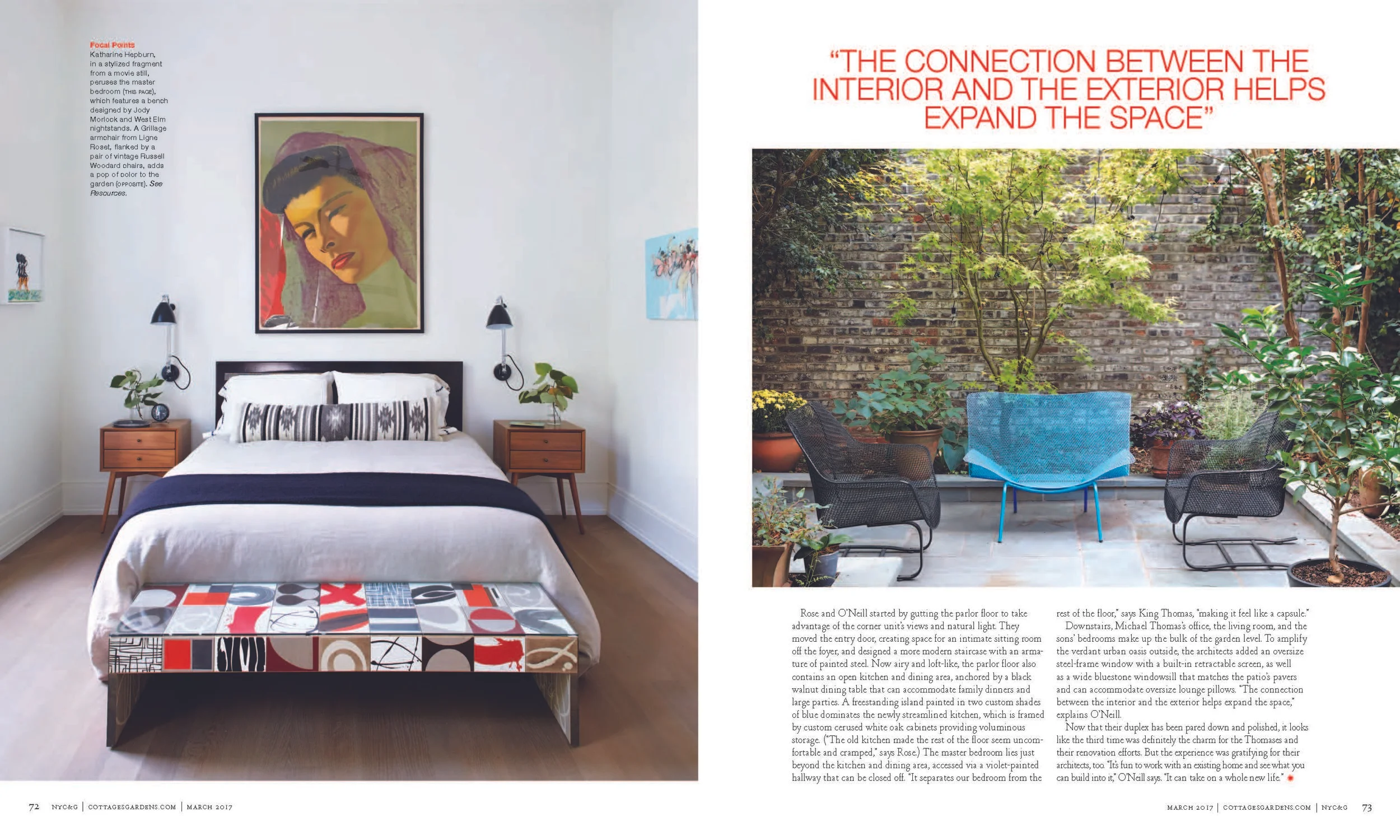 As seen in NYC&G (New York Cottages & Gardens). "Dreamy Duplex," was originally published in NYC&G. "O'Neill Rose Architects Breathes New Life Into a Brooklyn Heights Brownstone," was originally published on http://www.cottages-gardens.com/New-York-Cottages-Gardens/March-2017/Brooklyn-Heights-Home-Tour-Designer-ONeill-Rose-Architects/