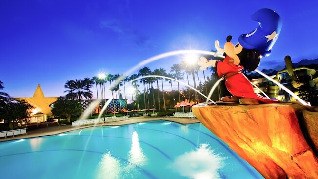 All Star Movies Disney Travel Agent Value Family Vacation Planning Fantasia Pool Mickey Mouse