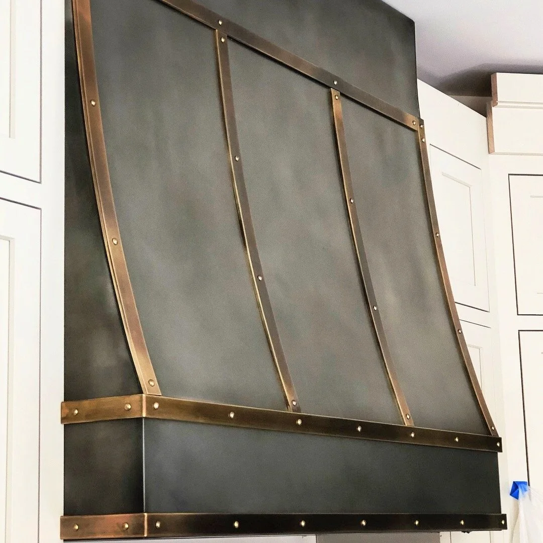 Zinc with Brass Trim